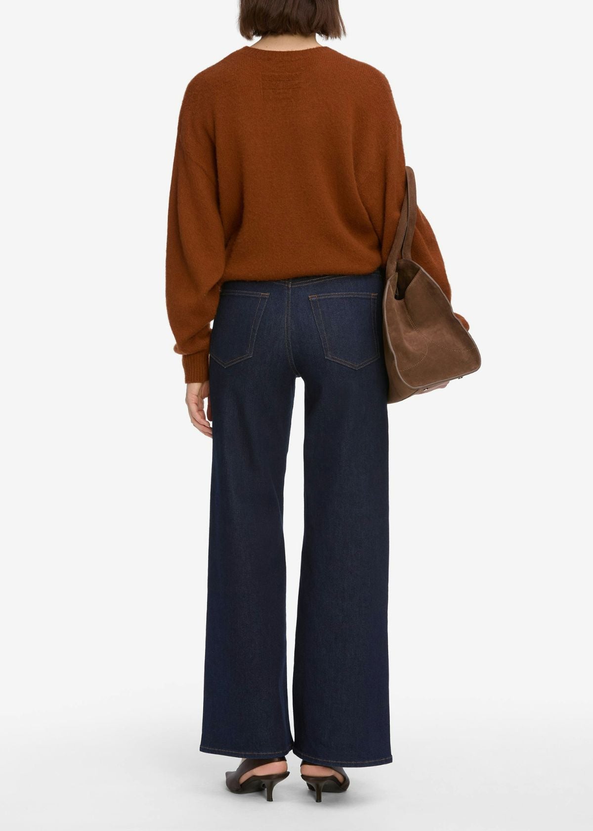 FRAME The Cashmere Brushed Sweater - Rust