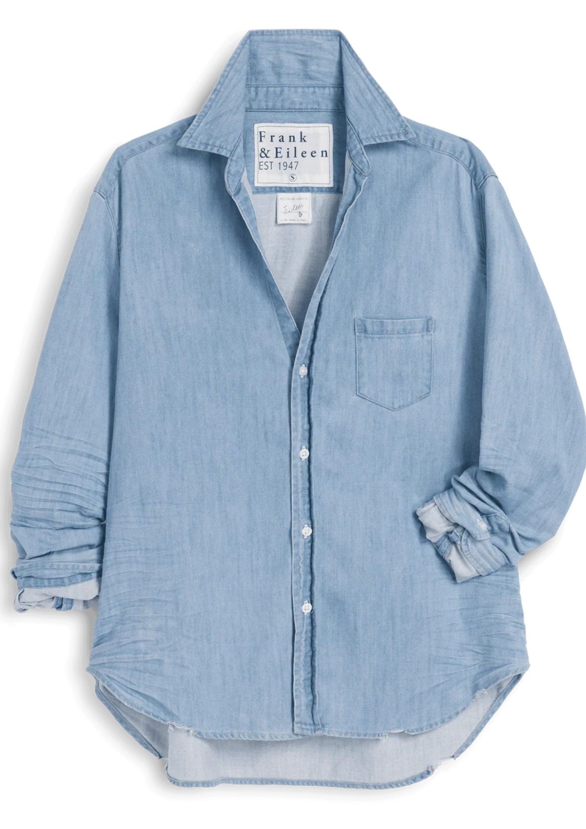 FRANK & EILEEN Eileen Relaxed Fit Famous Denim Top - Classic Blue