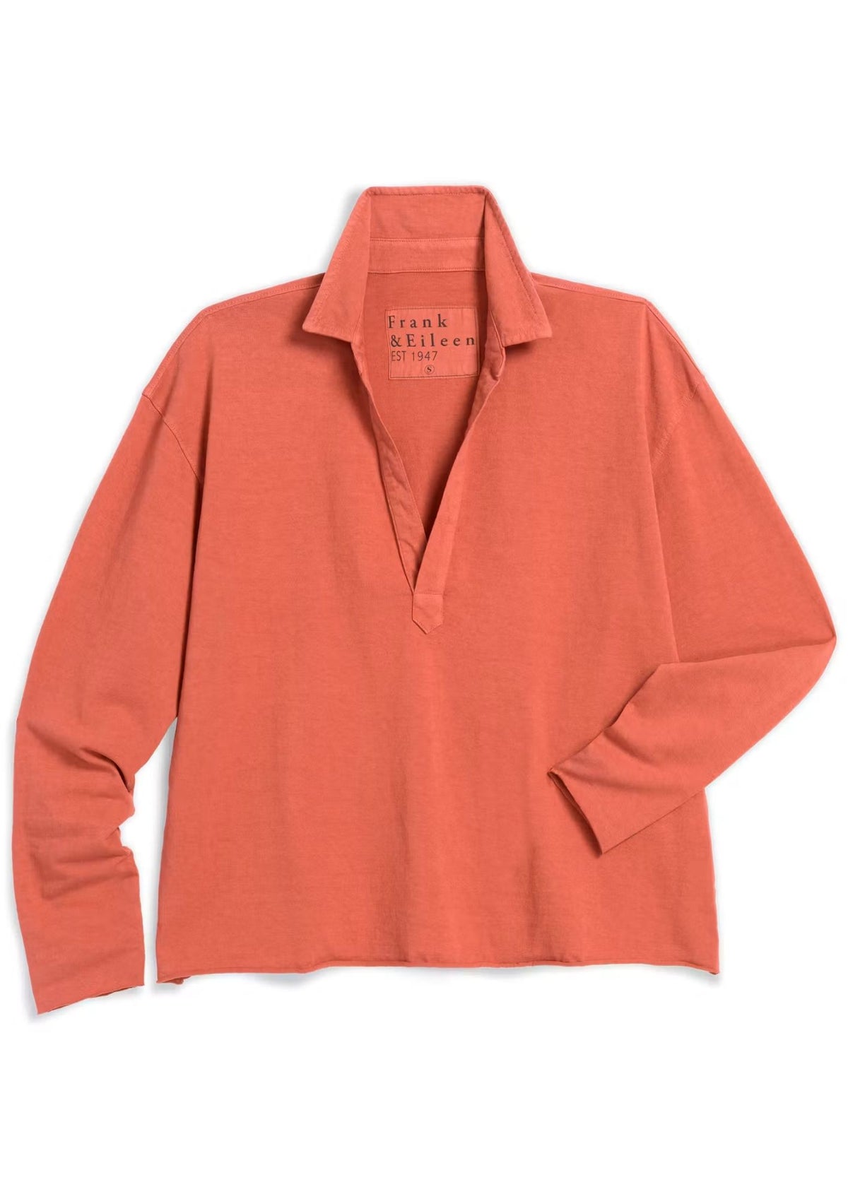 FRANK & EILEEN Patrick Popover Henley Top - Clay