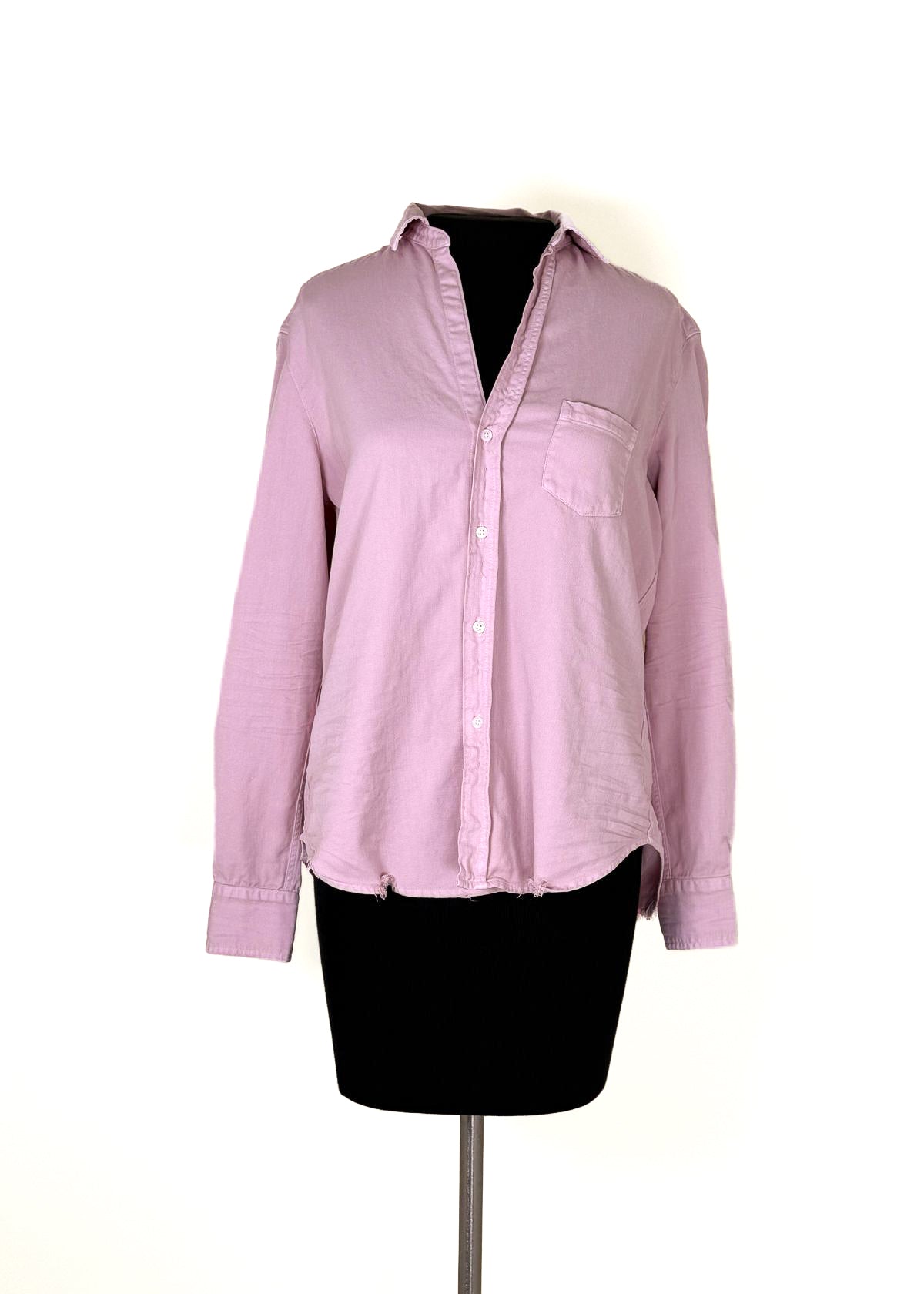 FRANK & EILEEN Eileen Relaxed Button Up Top - Pink Dip Dye