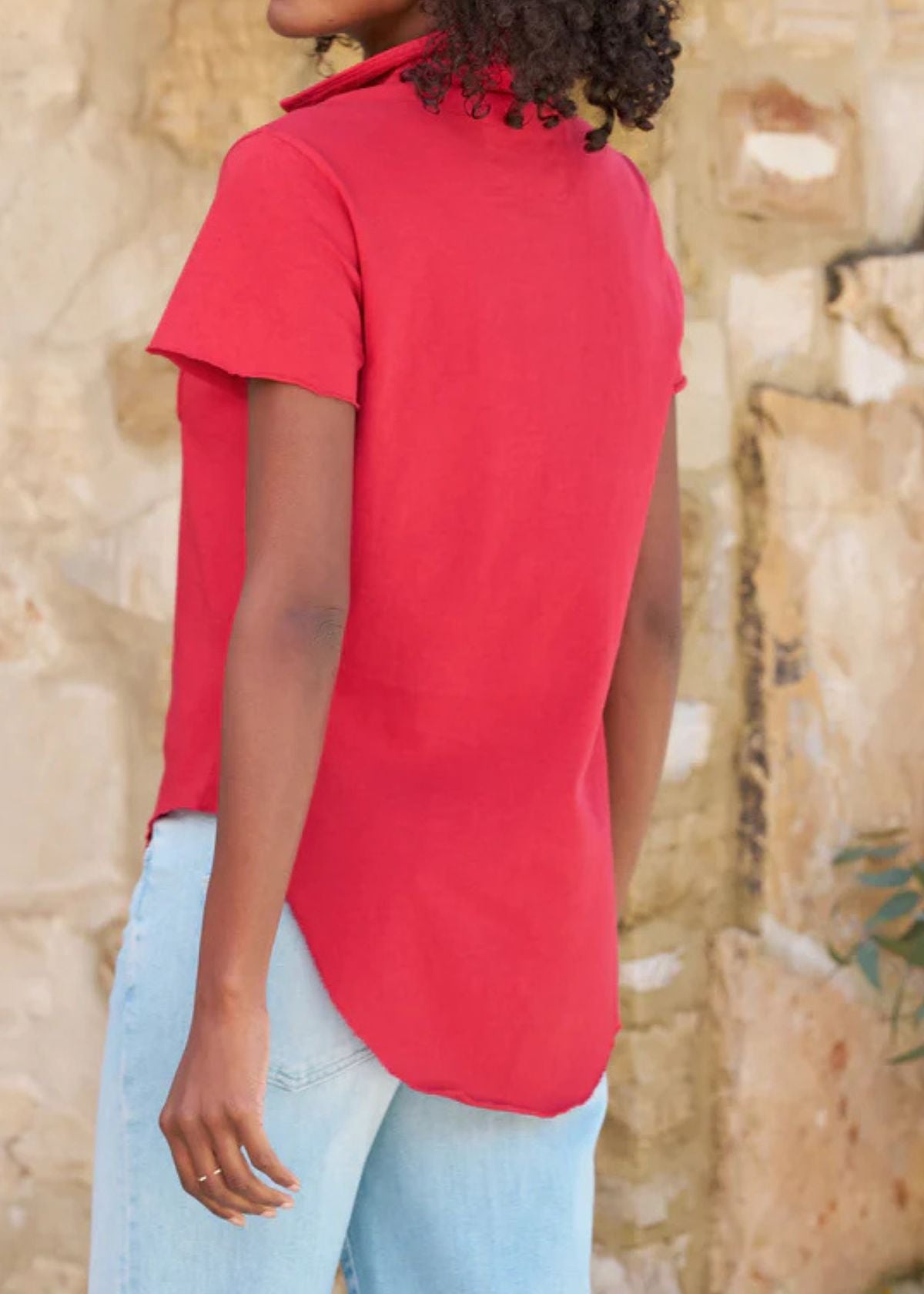 FRANK & EILEEN Charlotte Perfect Polo - Double Decker Red