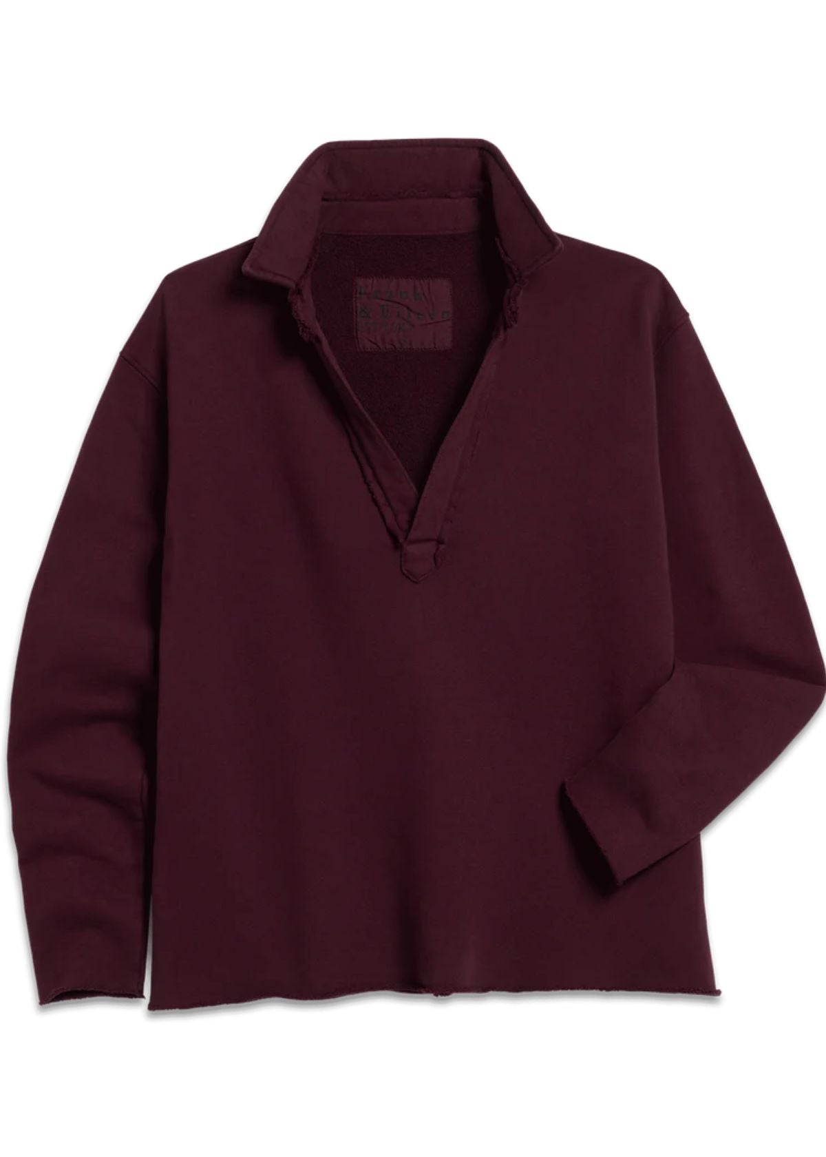 FRANK & EILEEN Patrick Popover Henley Top - Currant