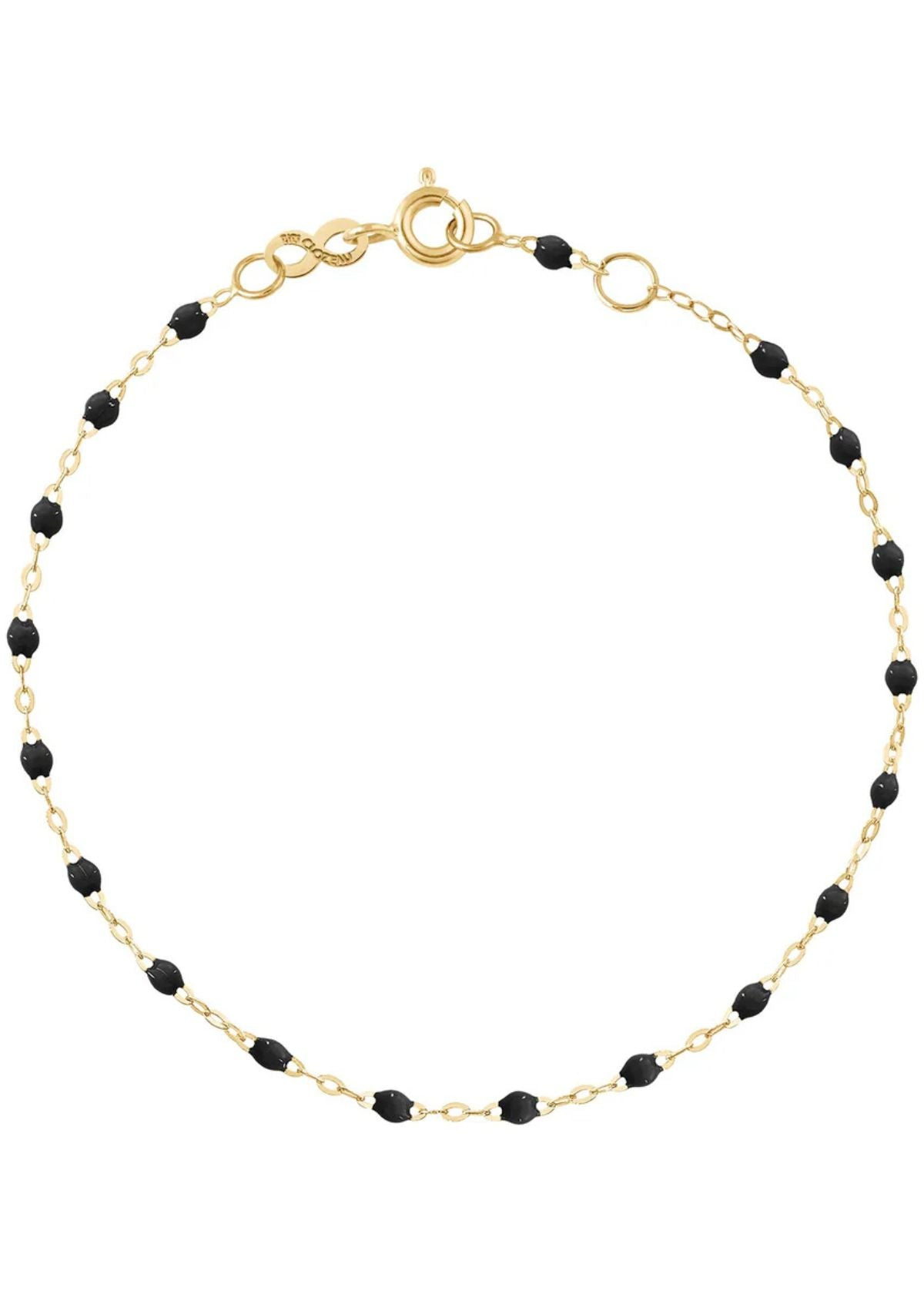 GIGI CLOZEAU Classic Gigi Black Bracelet with Yellow Gold