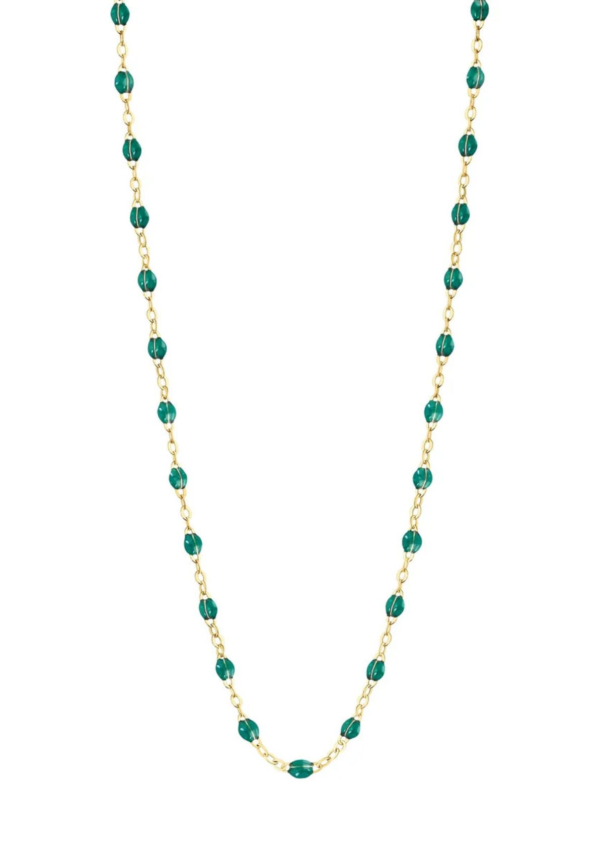 GIGI CLOZEAU Classic Gigi Emerald Necklace with Yellow Gold - 16.5"