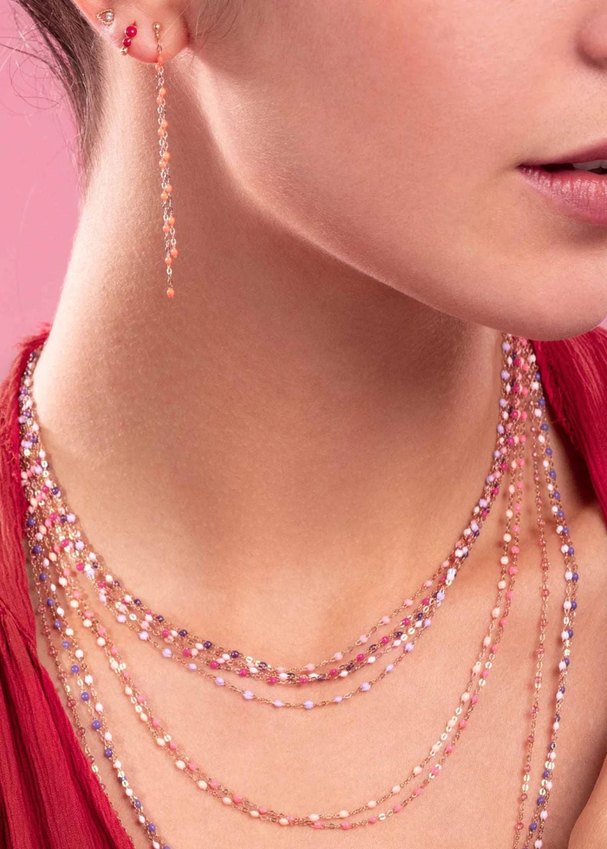 GIGI CLOZEAU Classic Gigi Lilac Necklace with Yellow Gold