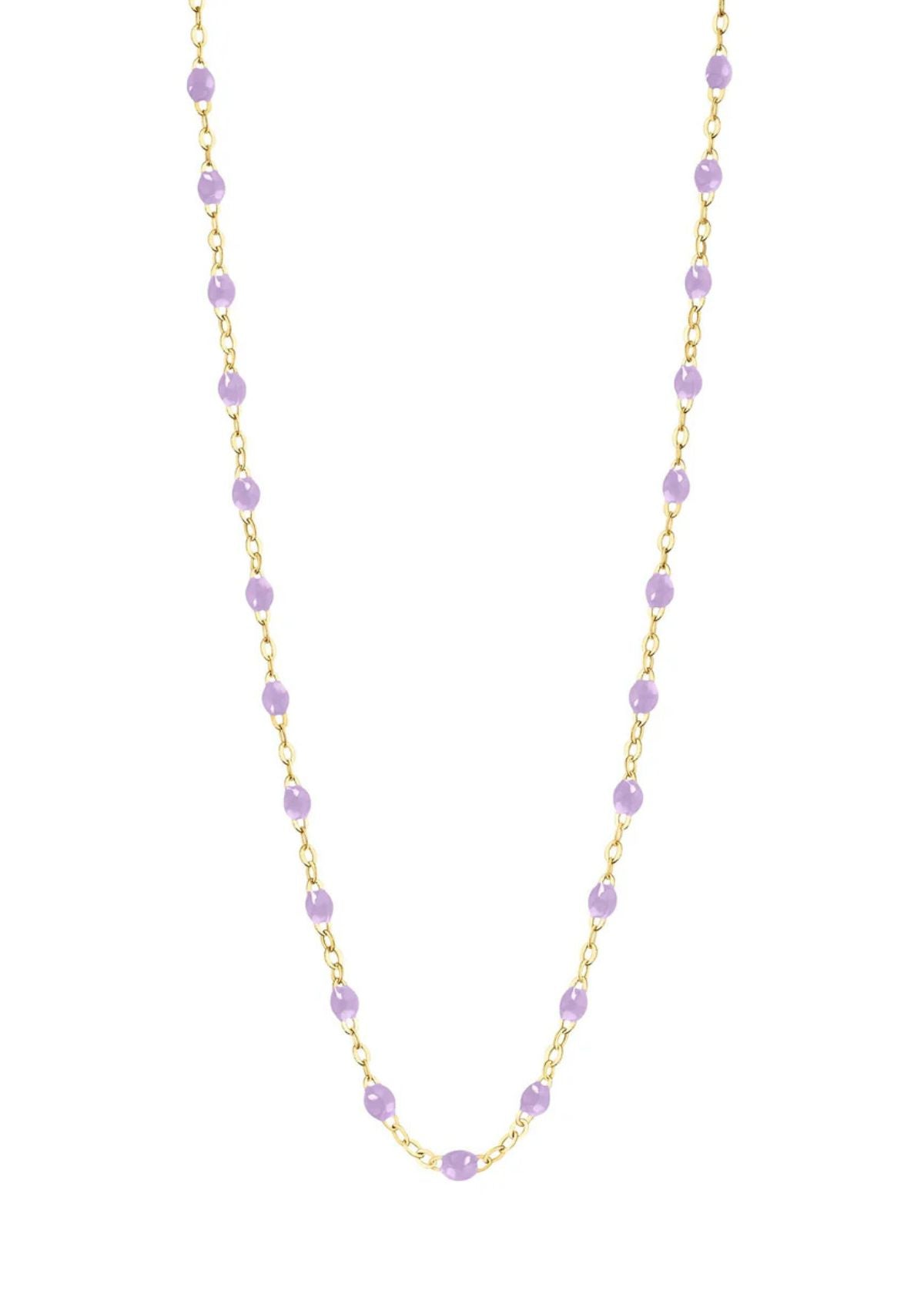 GIGI CLOZEAU Classic Gigi Lilac Necklace with Yellow Gold