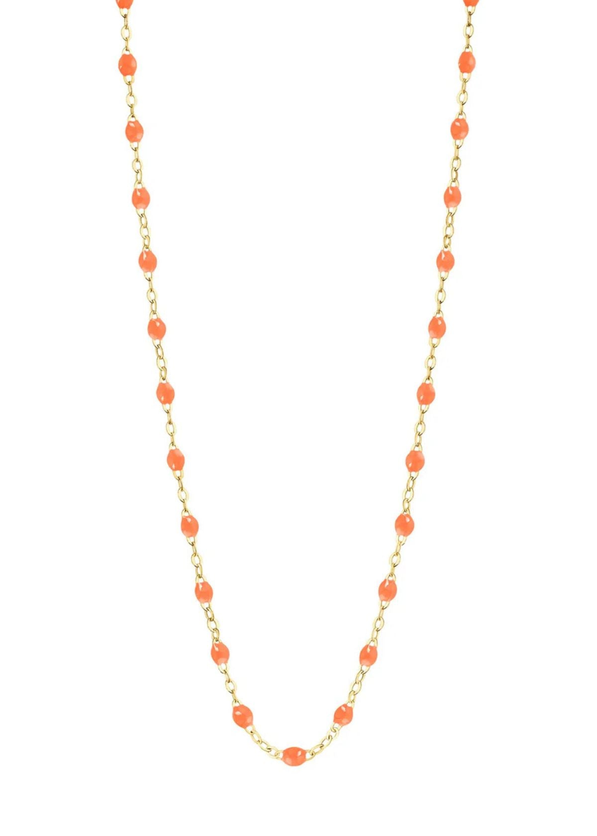 GIGI CLOZEAU Classic Gigi Orange Necklace with Yellow Gold - 16.5"