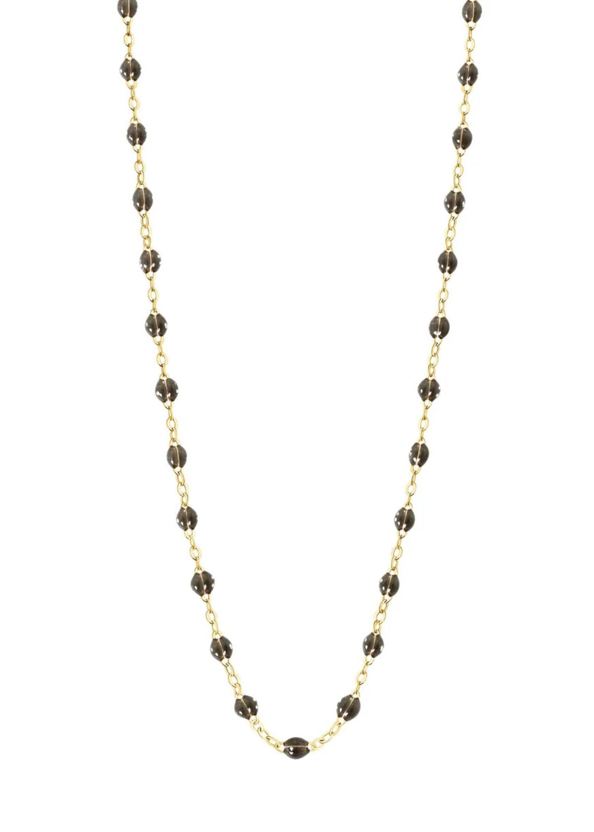 GIGI CLOZEAU Classic Gigi Quartz Necklace with Yellow Gold - 16.5"