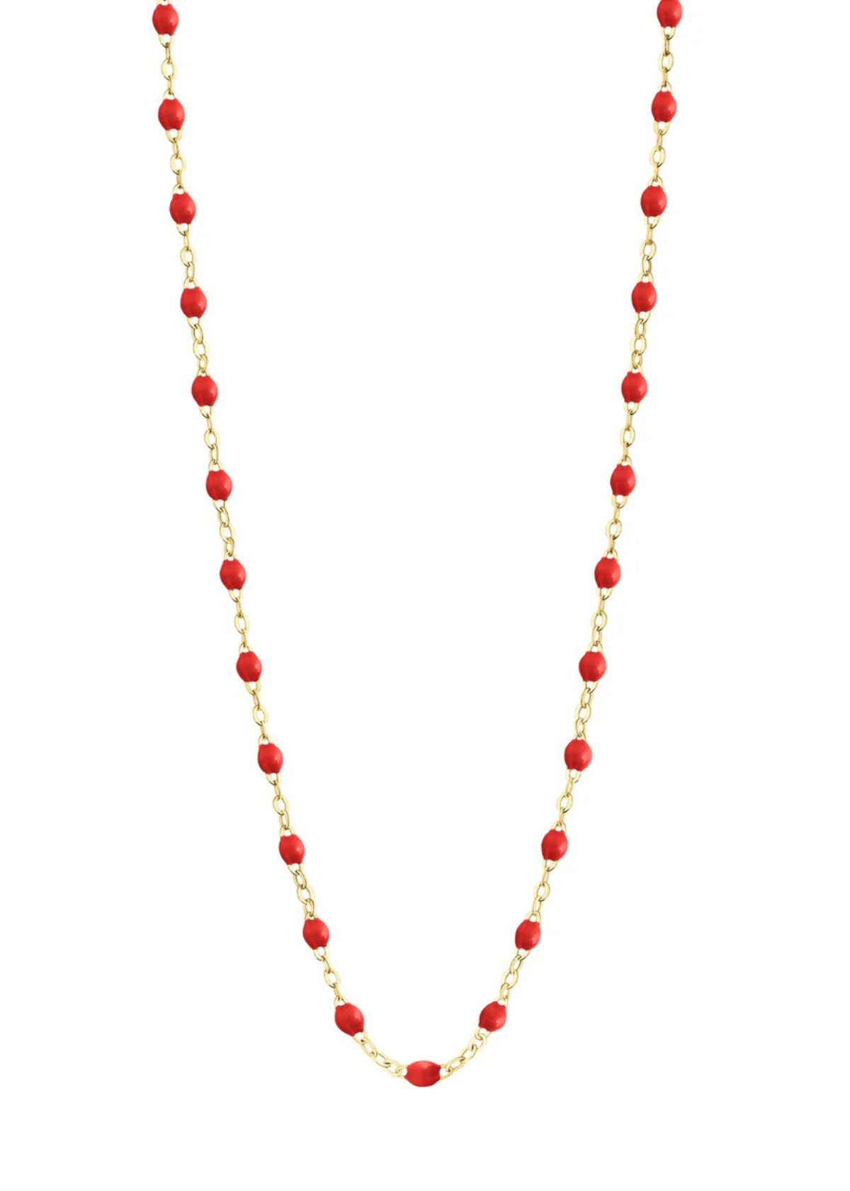 GIGI CLOZEAU Classic Gigi Poppy Necklace with Yellow Gold - 16.5"