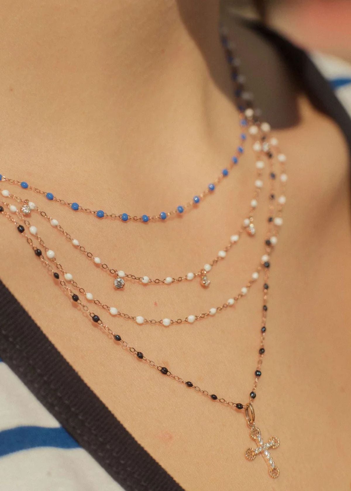 GIGI CLOZEAU Classic Gigi Sky Necklace with Yellow Gold