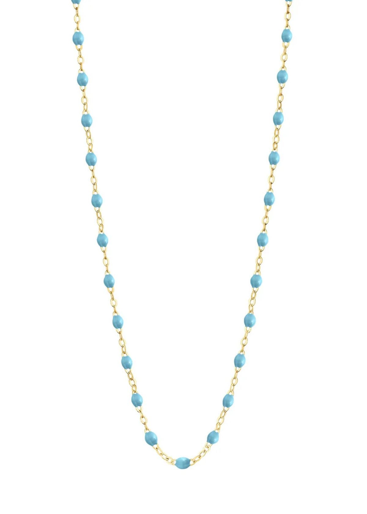 GIGI CLOZEAU Classic Gigi Turquoise Necklace with Yellow Gold - 16.5"