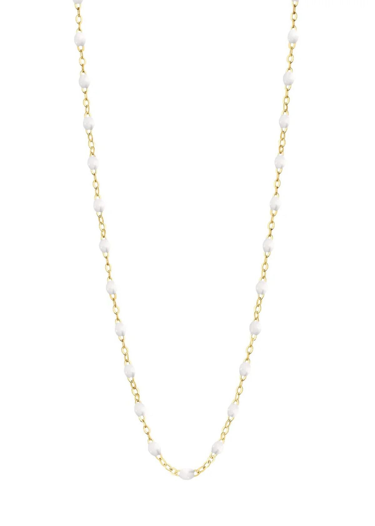 GIGI CLOZEAU Classic Gigi White Necklace with Yellow Gold