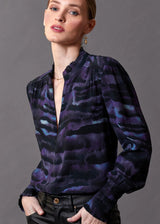 GO SILK "Go Soft Spoken" Top - Night Moves Print