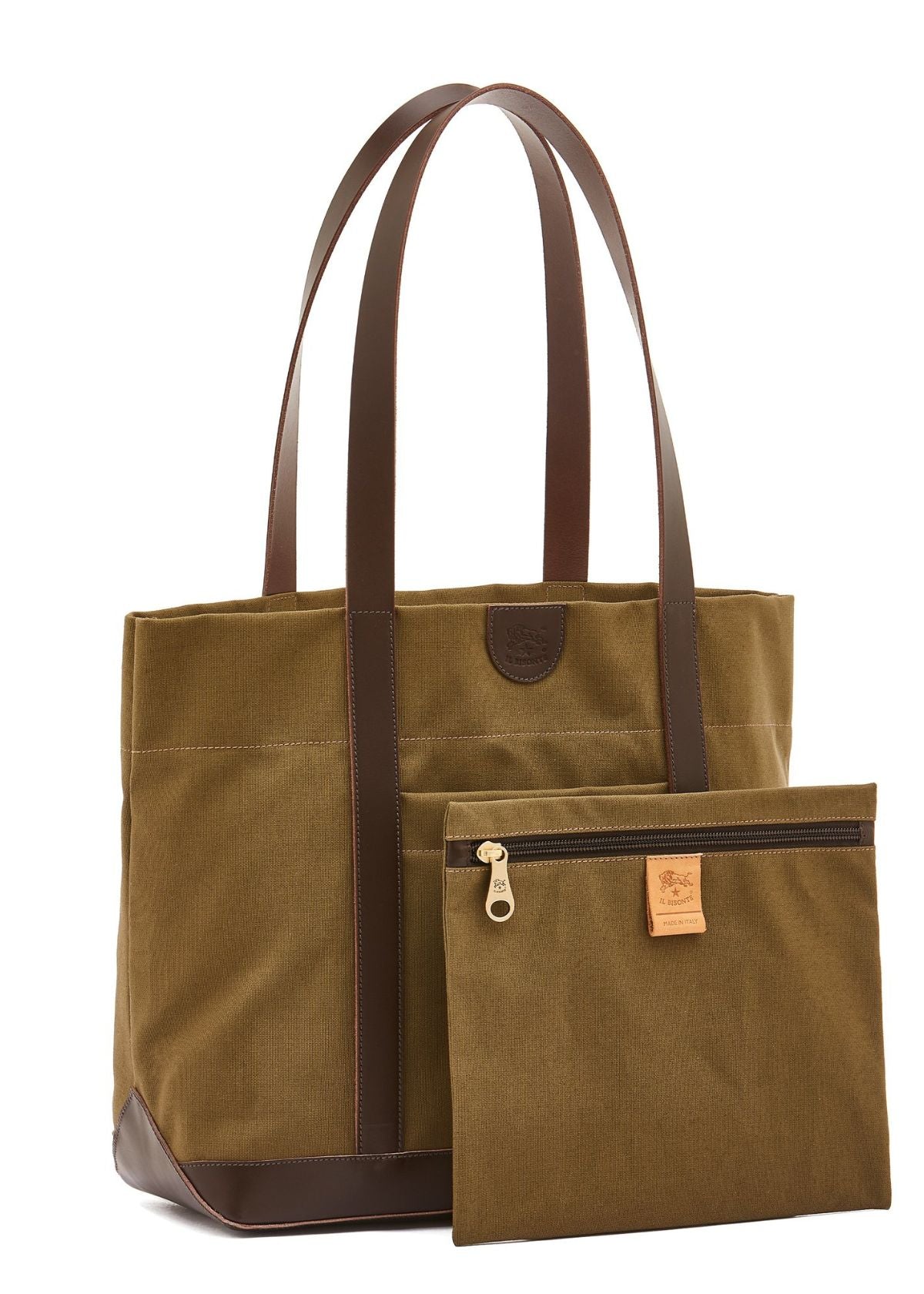 IL BISONTE Carmella Large Tote Handbag - Green