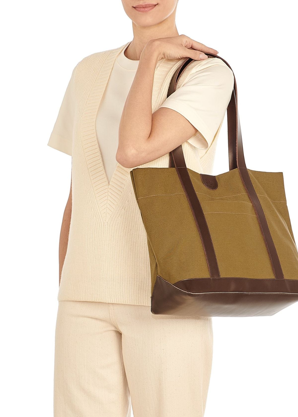 IL BISONTE Carmella Medium Tote Handbag - Green