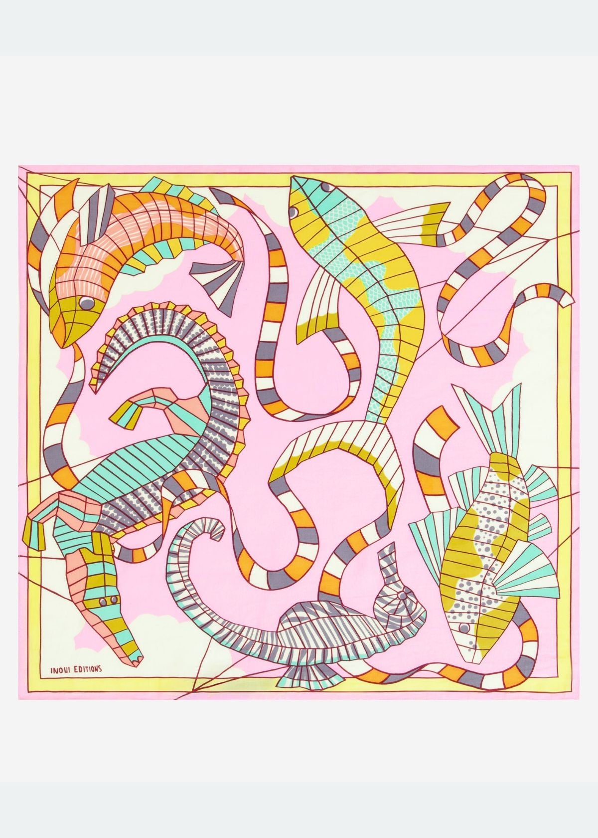 INOUI EDITIONS Square 65 Scarf - Pink