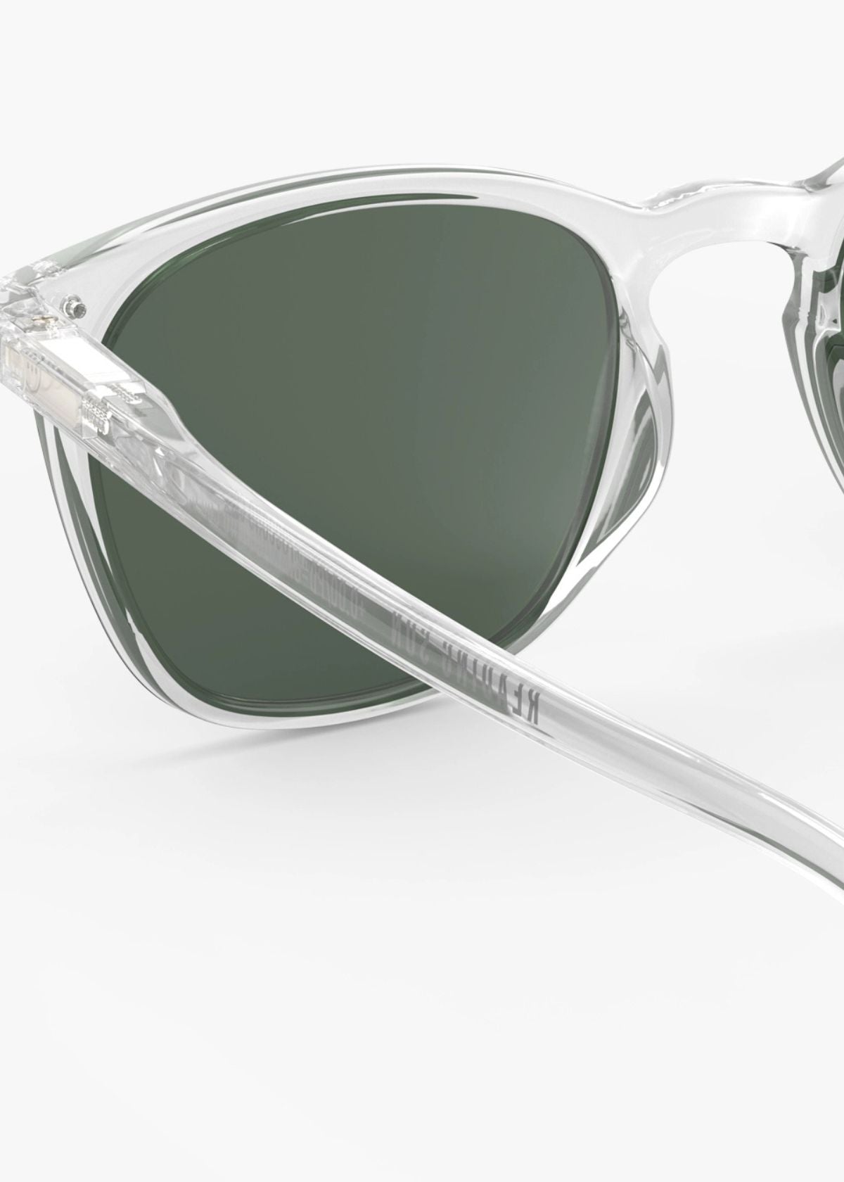 IZIPIZI Reading Sunglasses Shape #E Crystal with Green Lenses