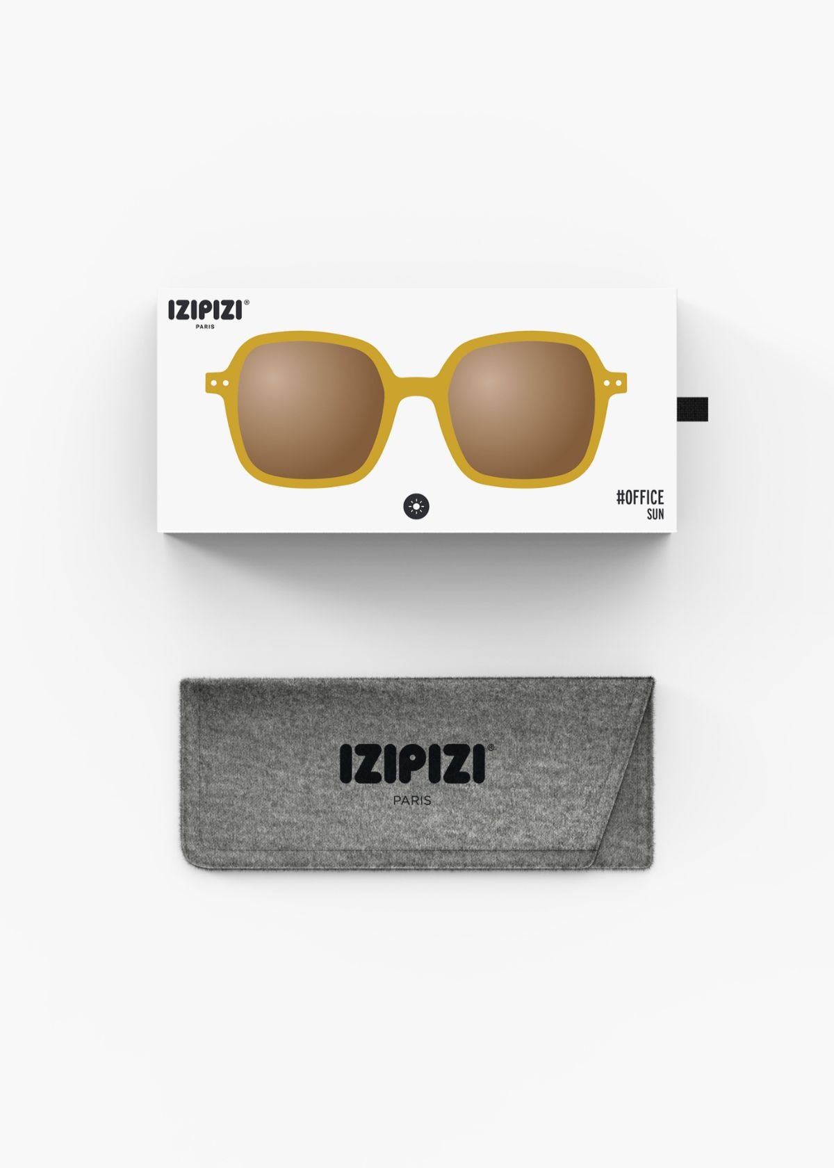 IZIPIZI #OFFICE Oversized Sunglasses - Golden Green