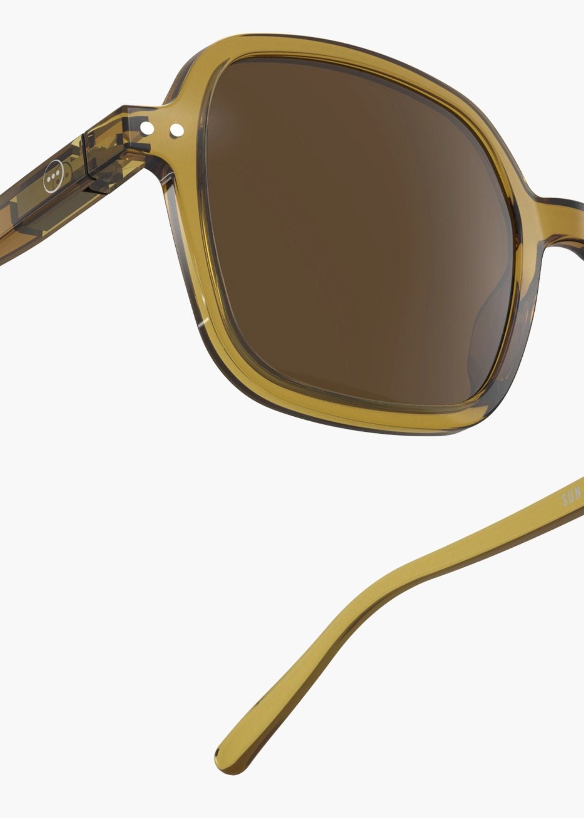 IZIPIZI #OFFICE Oversized Sunglasses - Golden Green