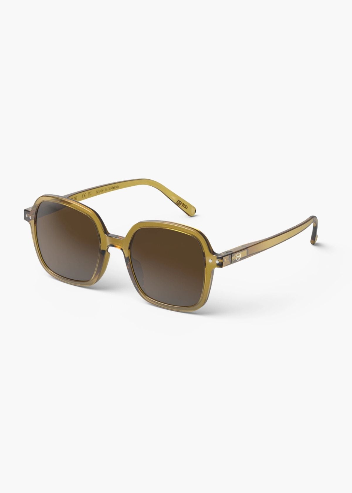 IZIPIZI #OFFICE Oversized Sunglasses - Golden Green