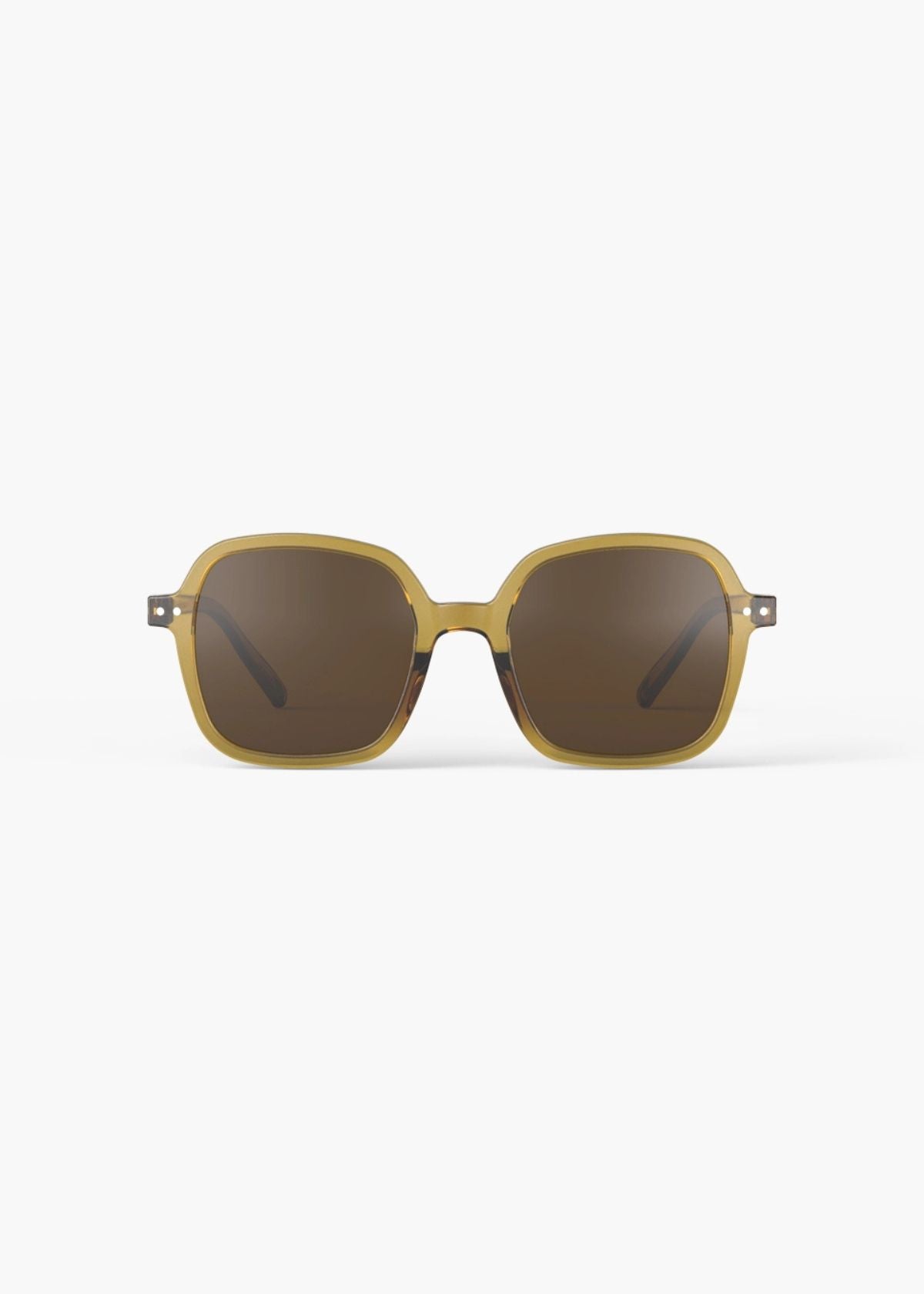 IZIPIZI #OFFICE Oversized Sunglasses - Golden Green
