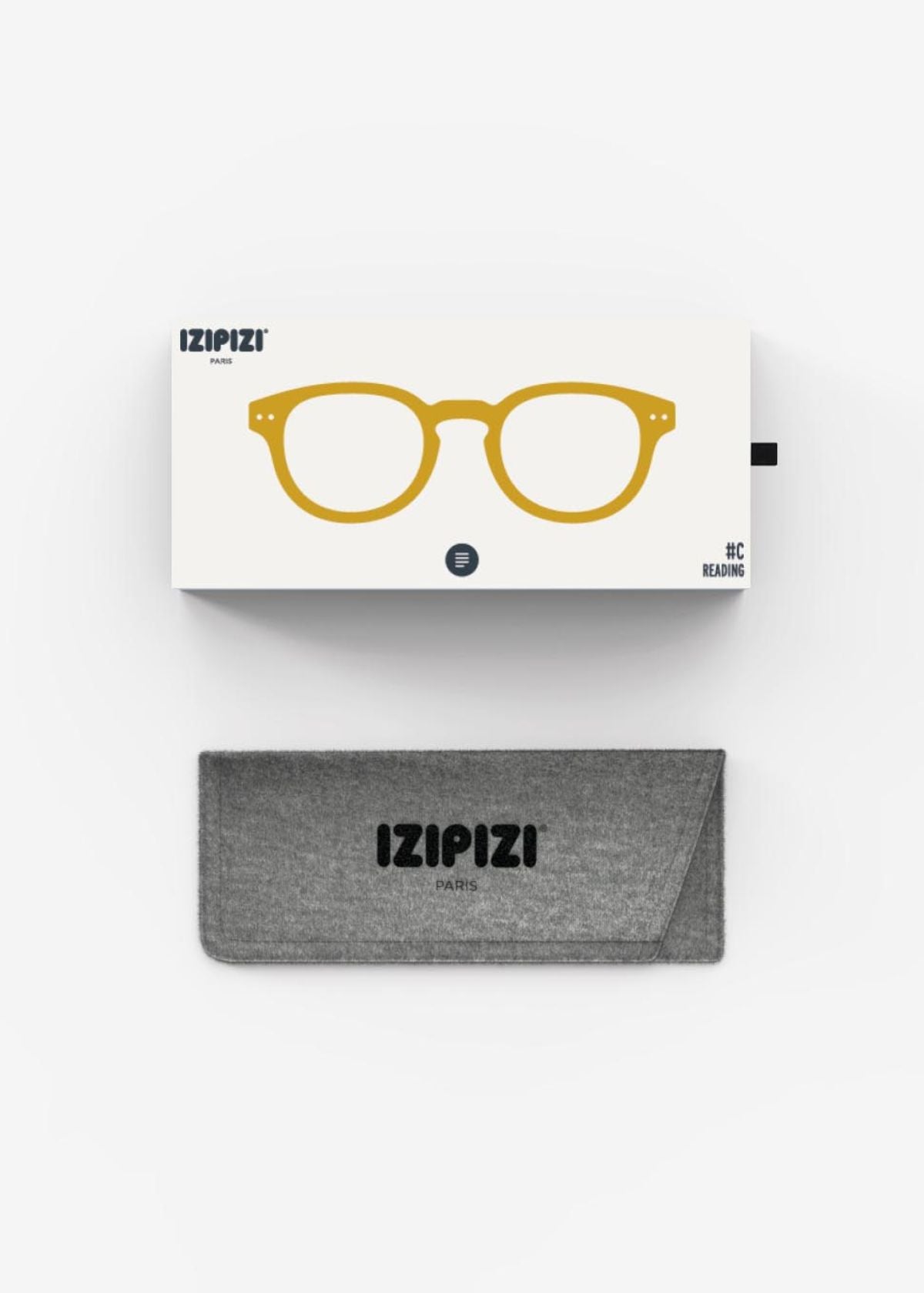 IZIPIZI Retro Square Reading Glasses #C in Golden Green