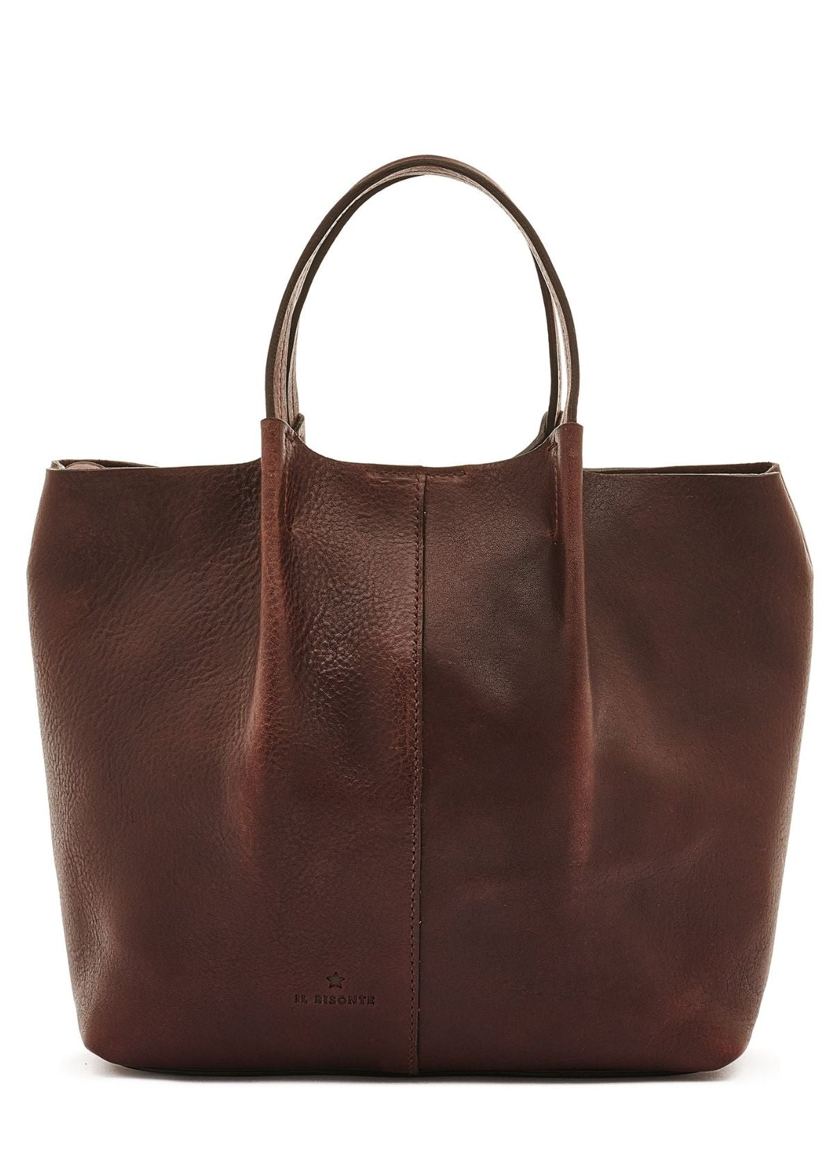 IL BISONTE Nina Leather Crossbody Handbag - Coffee