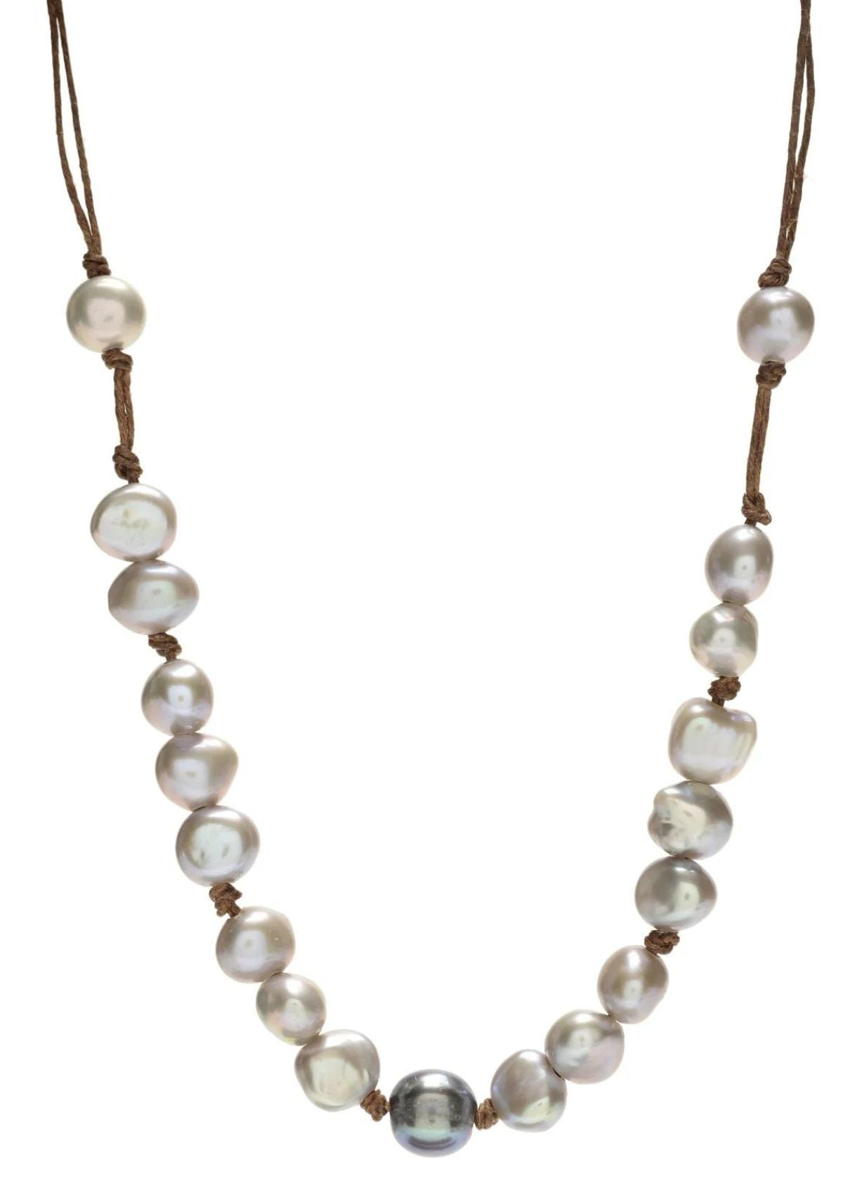 IN 2 DESIGN Lotta Chunky Necklace - Grey Pearl