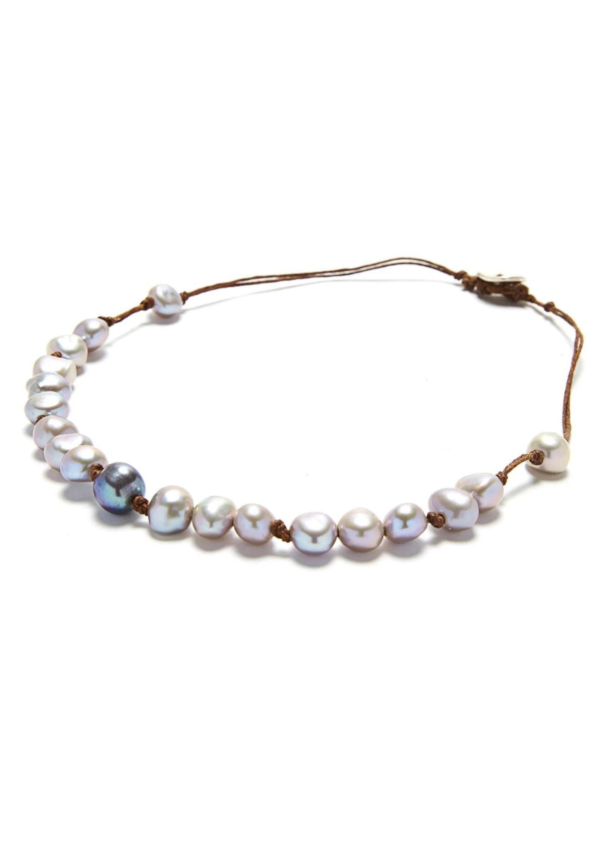 IN 2 DESIGN Lotta Chunky Necklace - Grey Pearl