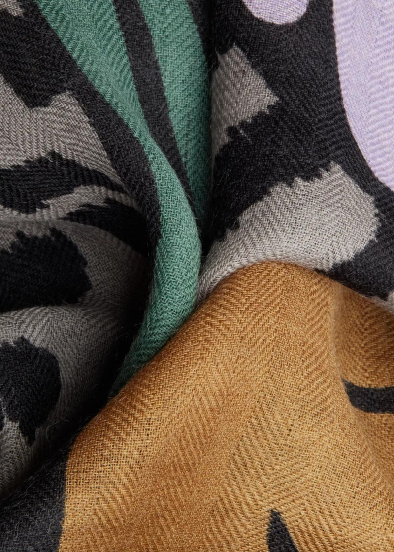 INOUI EDITIONS Folk Square 130 Scarf - Black