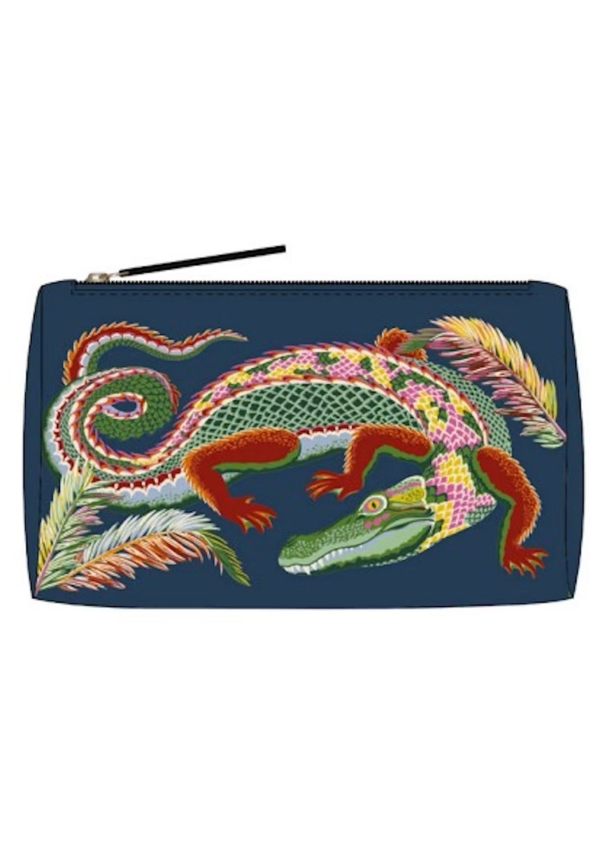 INOUI EDITIONS Crocodile Pouch - Blue Multi
