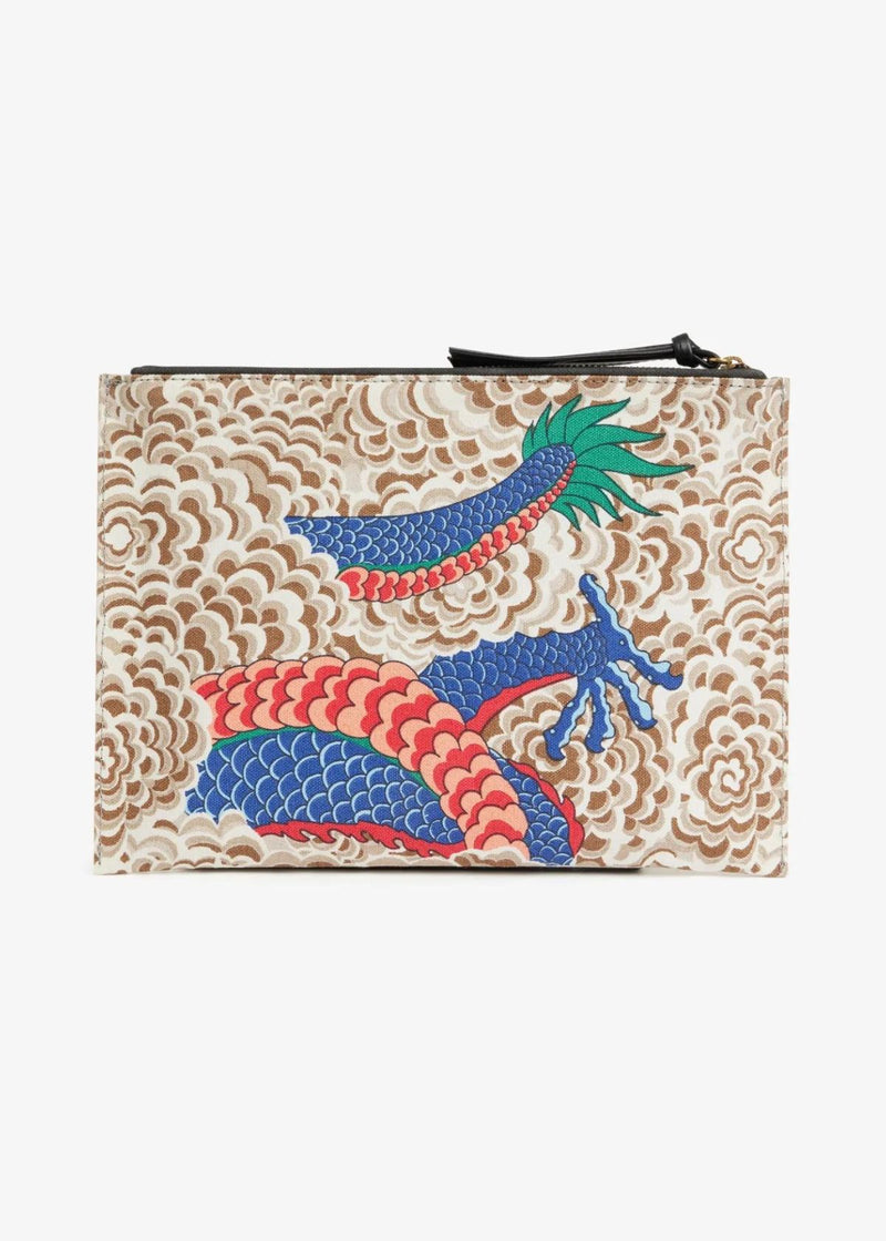 INOUI EDITIONS Dragon Pouch Handbag - Grey