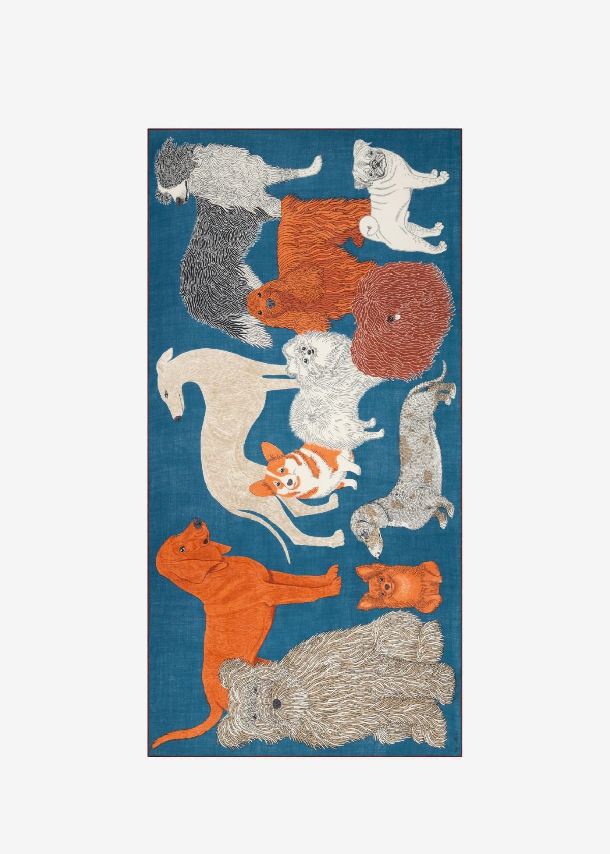 INOUI EDITIONS Toutou 100 Rectangle Scarf - Duck Blue