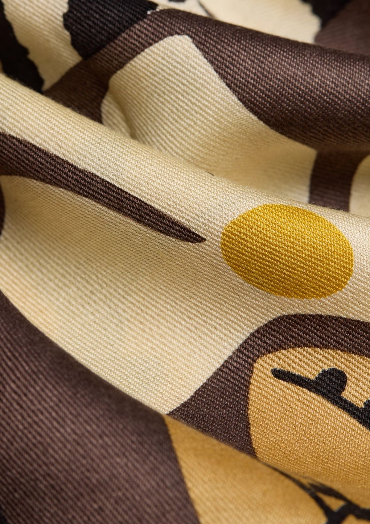 INOUI EDITIONS Panteo 100 Square Scarf - Golden Brown