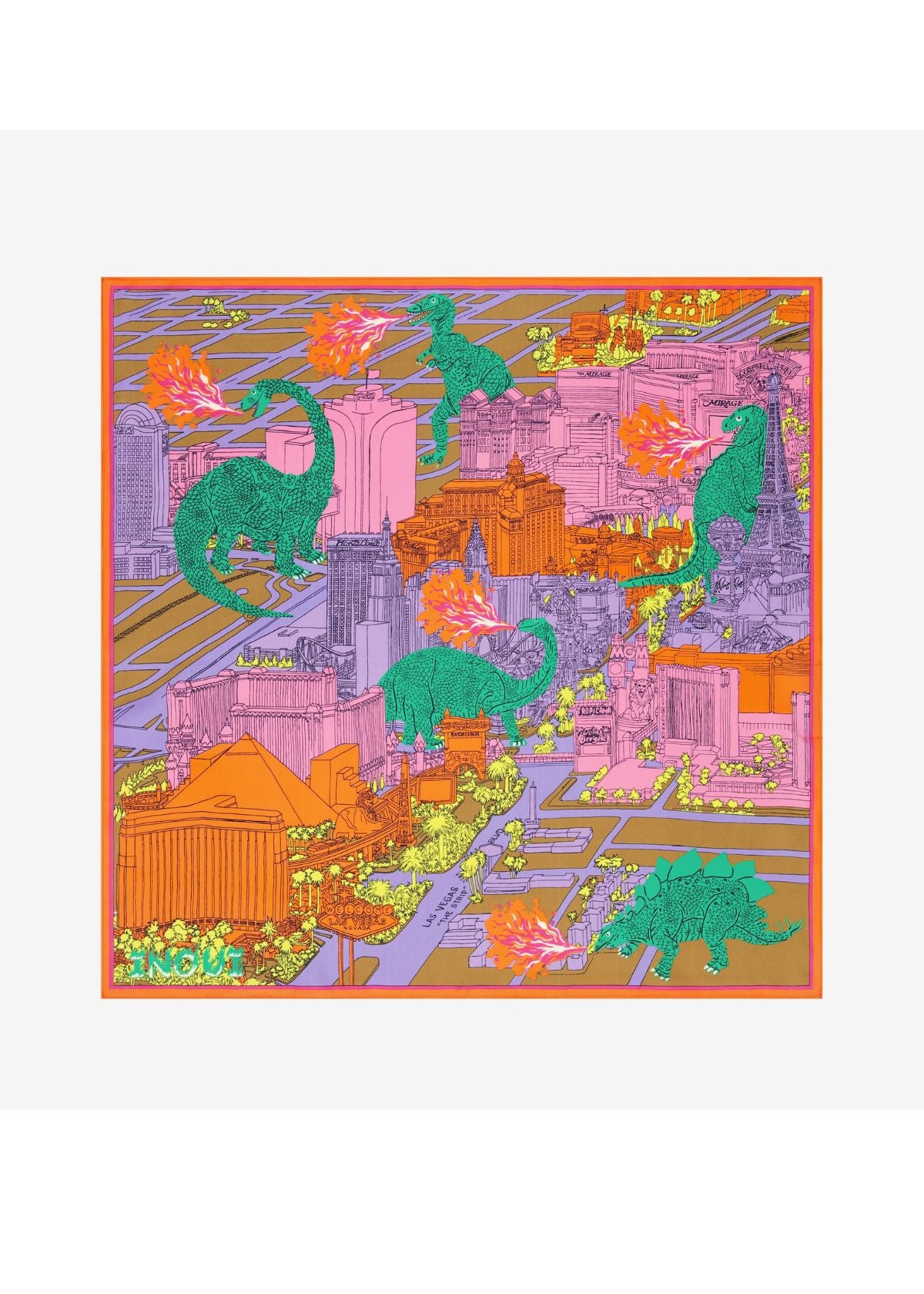 INOUI EDITIONS Vegas 65 Square Scarf - Multicolor