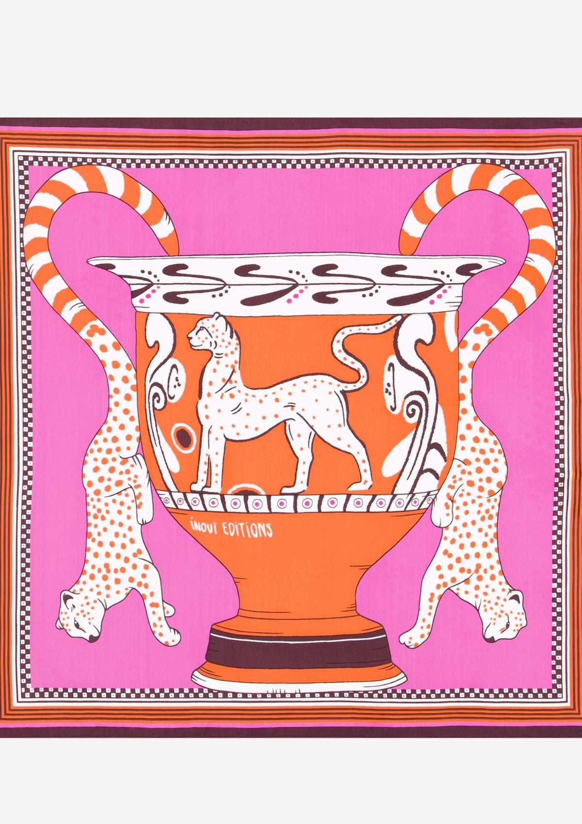 INOUI EDITIONS Collector 55 Square Scarf - Pink