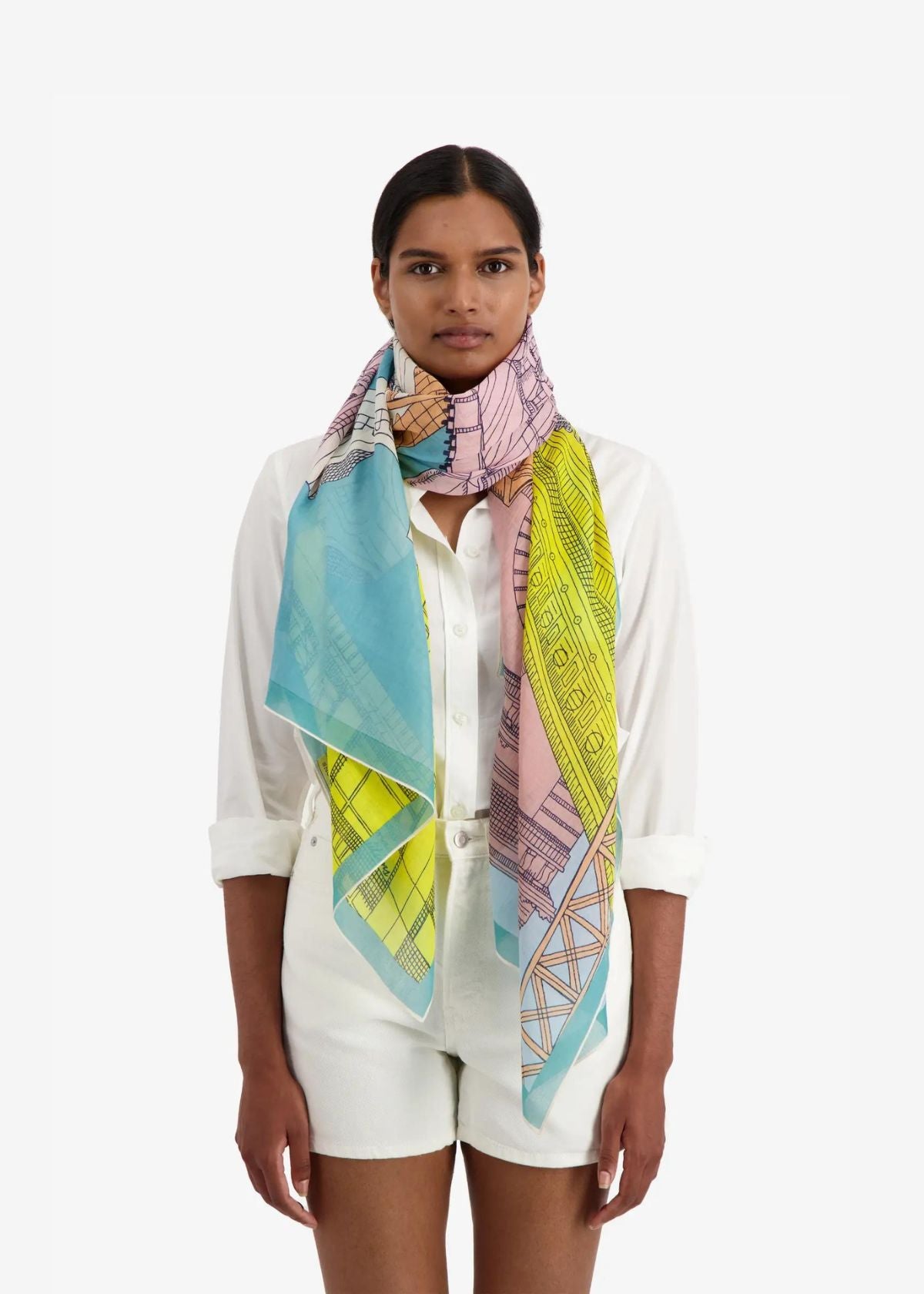 INOUI EDITIONS Paris 100 Scarf - Turquoise