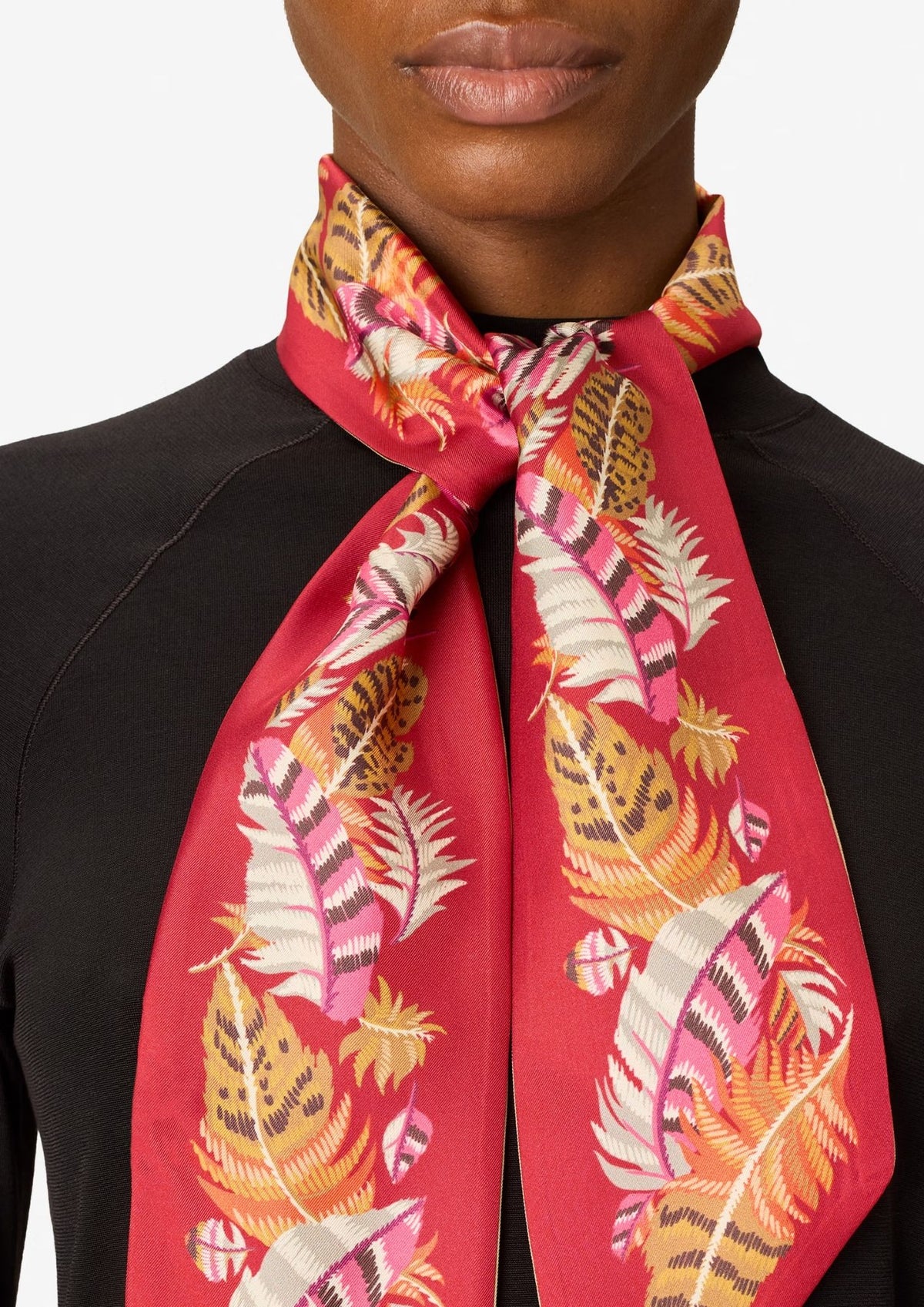 INOUI EDITIONS Lavallier Plumes 120 Scarf - Red