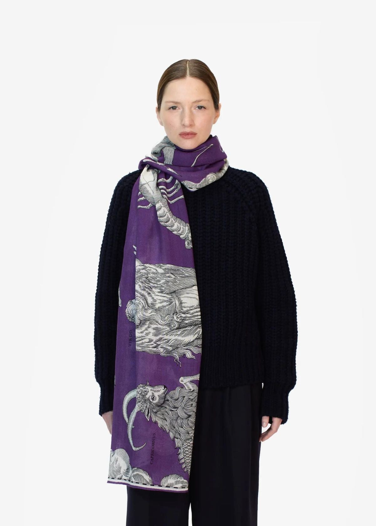 INOUI EDITIONS Astrologie 100 Scarf - Purple