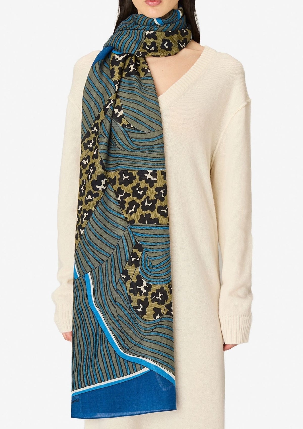 INOUI EDITIONS Lov 70 Scarf - Blue