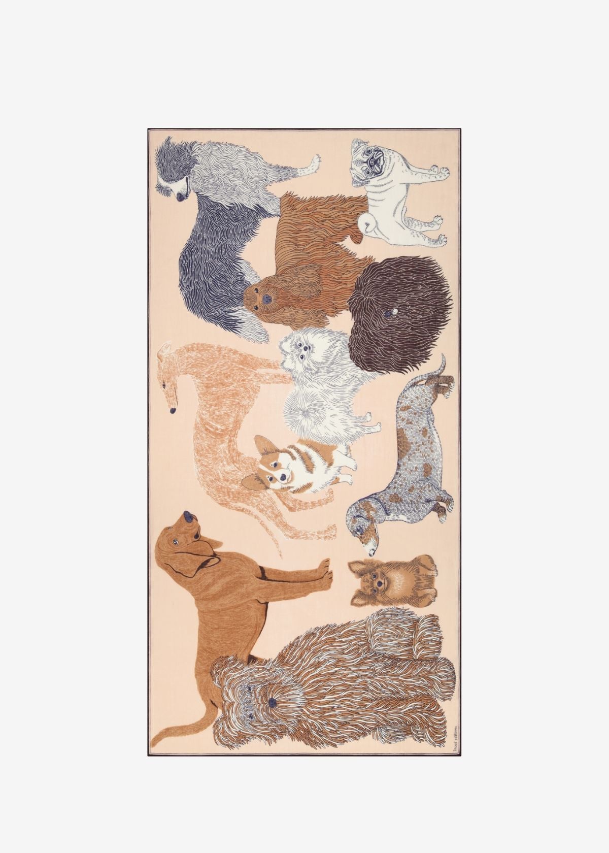 INOUI EDITIONS Toutou 100 Rectangle Scarf - Nude