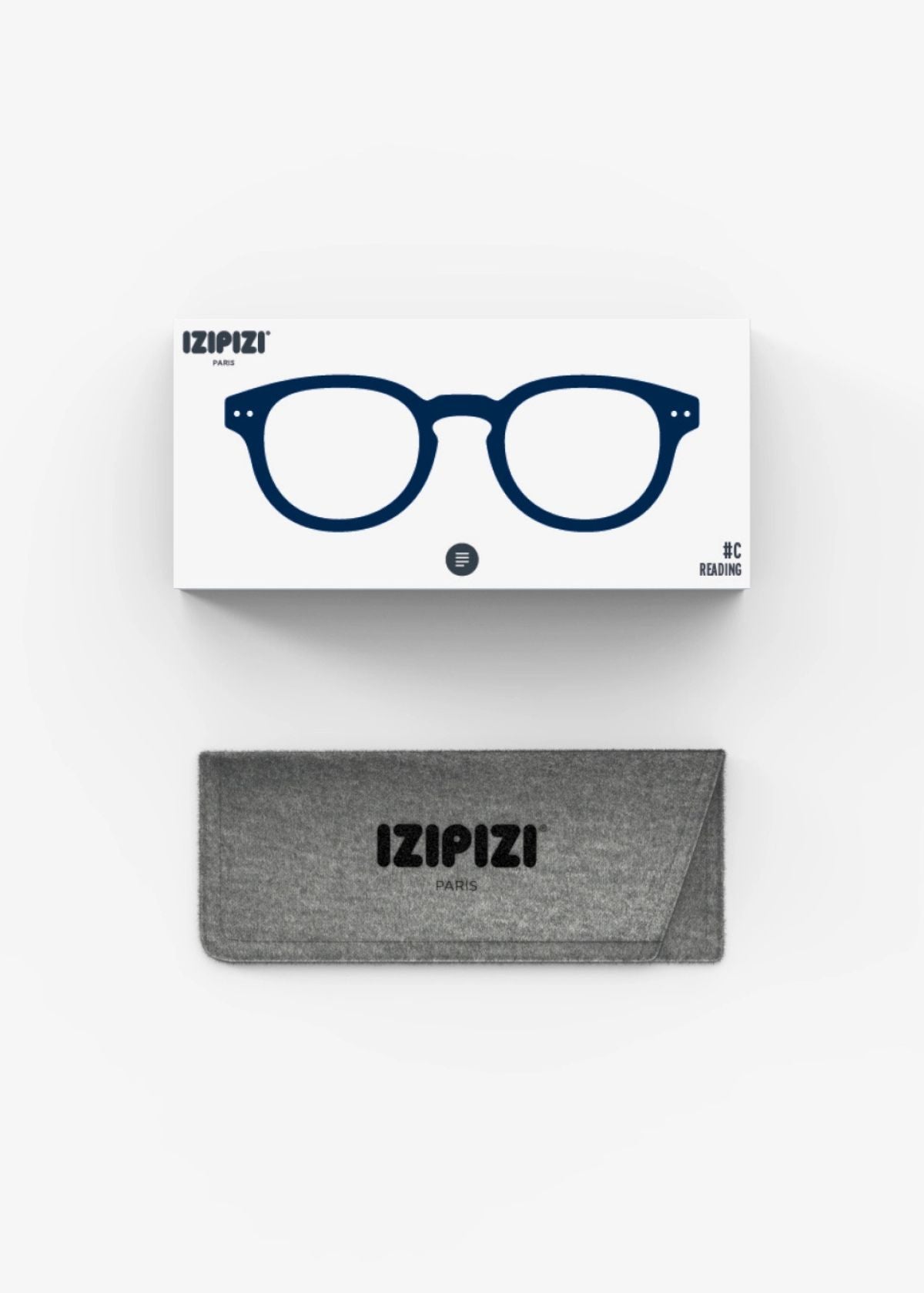 IZIPIZI Retro Square Reading Glasses #C - Navy Blue