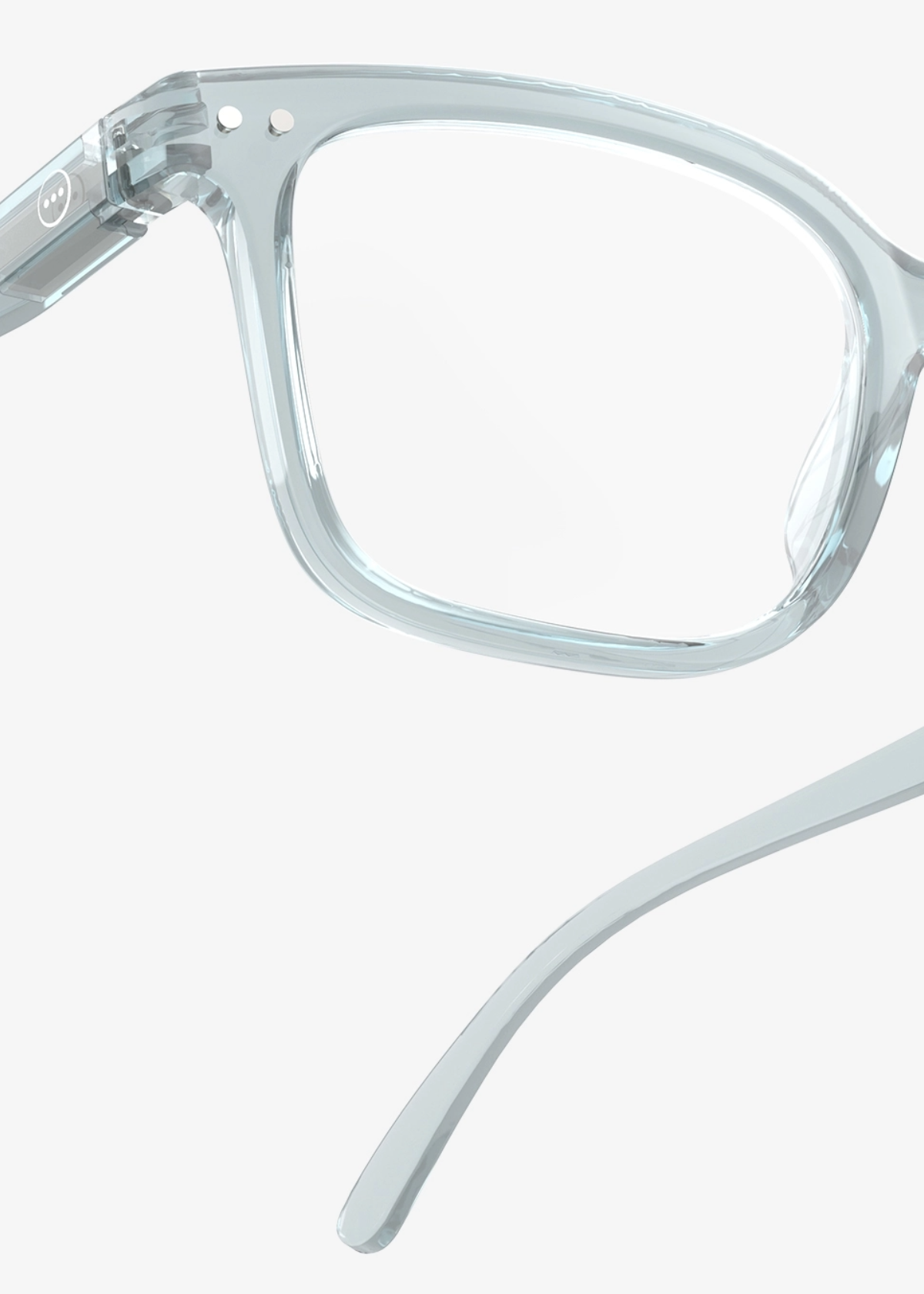 IZIPIZI Rectangular Reading Glasses #L - Frozen Blue