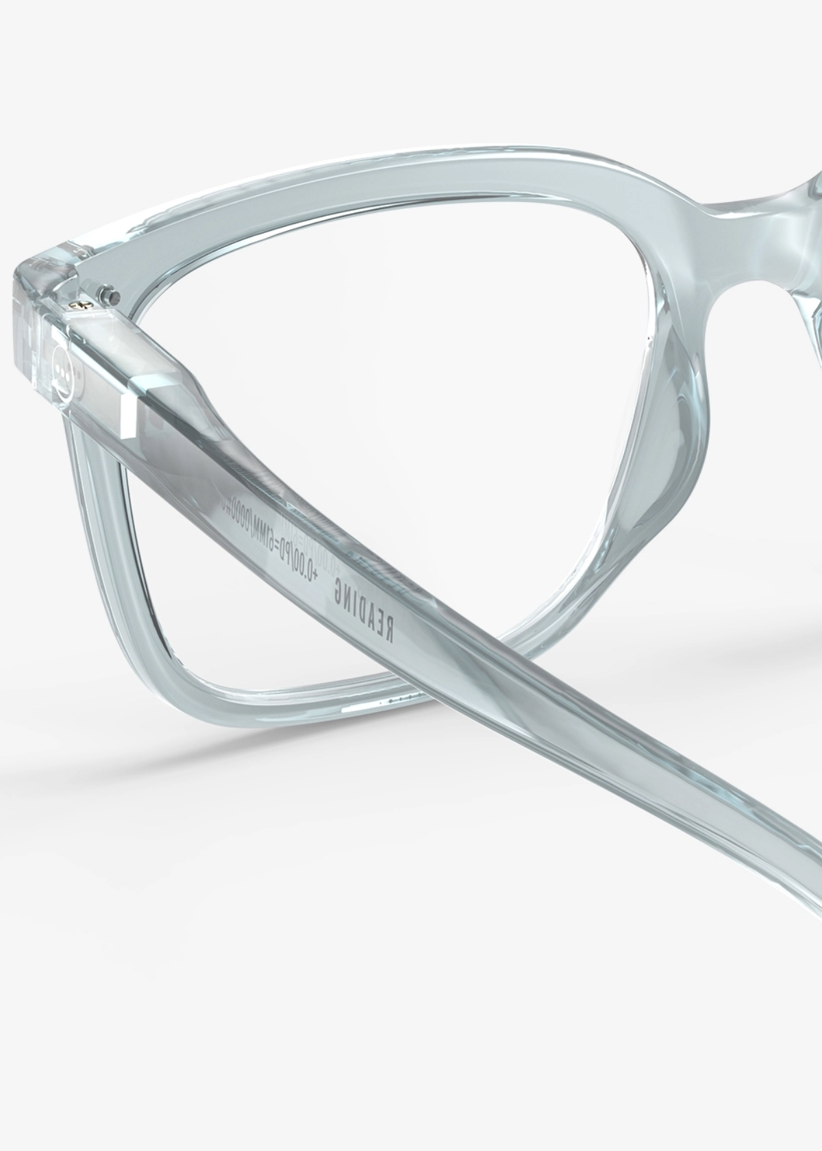 IZIPIZI Rectangular Reading Glasses #L - Frozen Blue