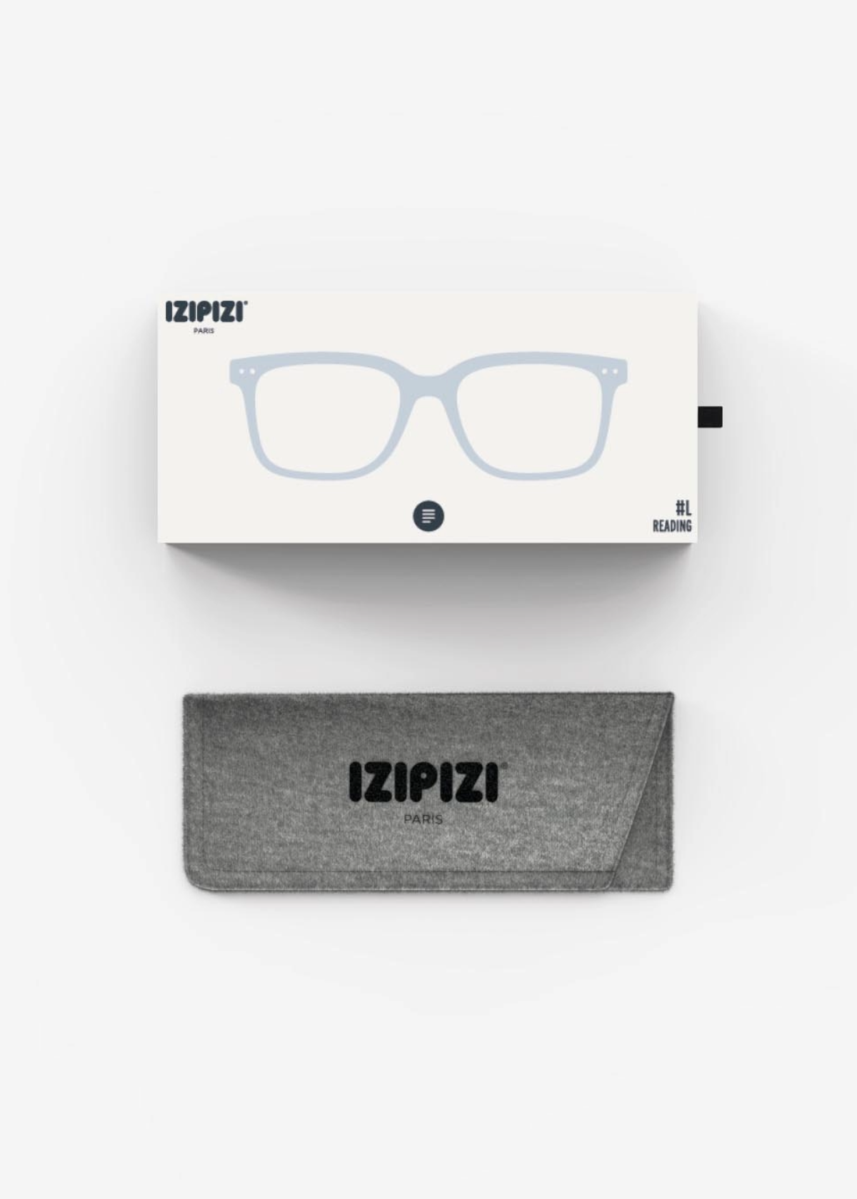 IZIPIZI Rectangular Reading Glasses #L - Frozen Blue
