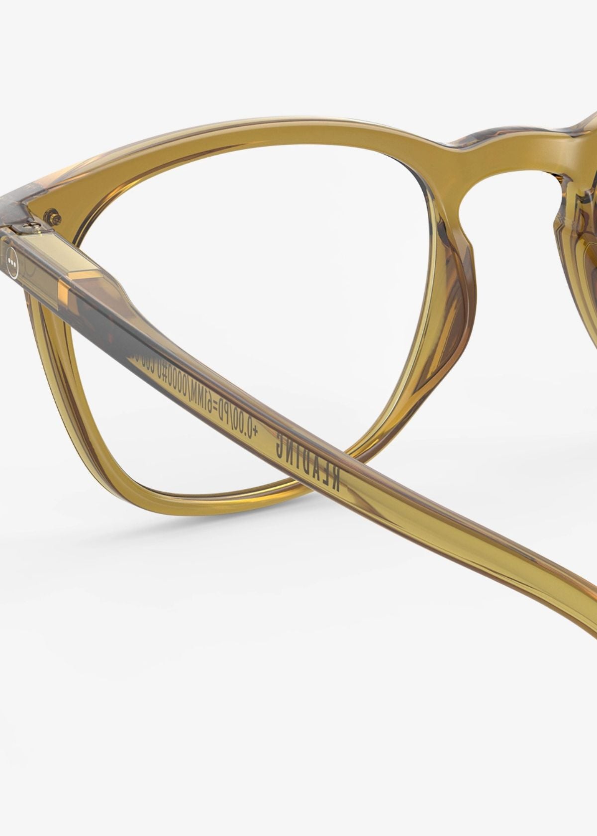 IZIPIZI Trapezium Shaped Reading Glasses #E in Golden Green