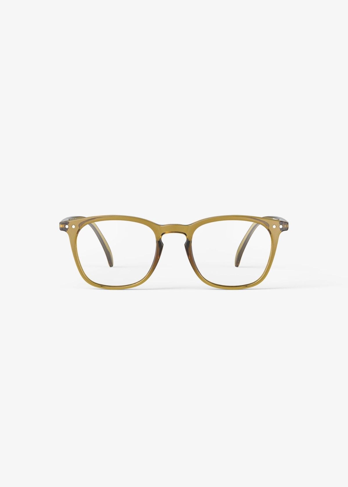 IZIPIZI Trapezium Shaped Reading Glasses #E in Golden Green