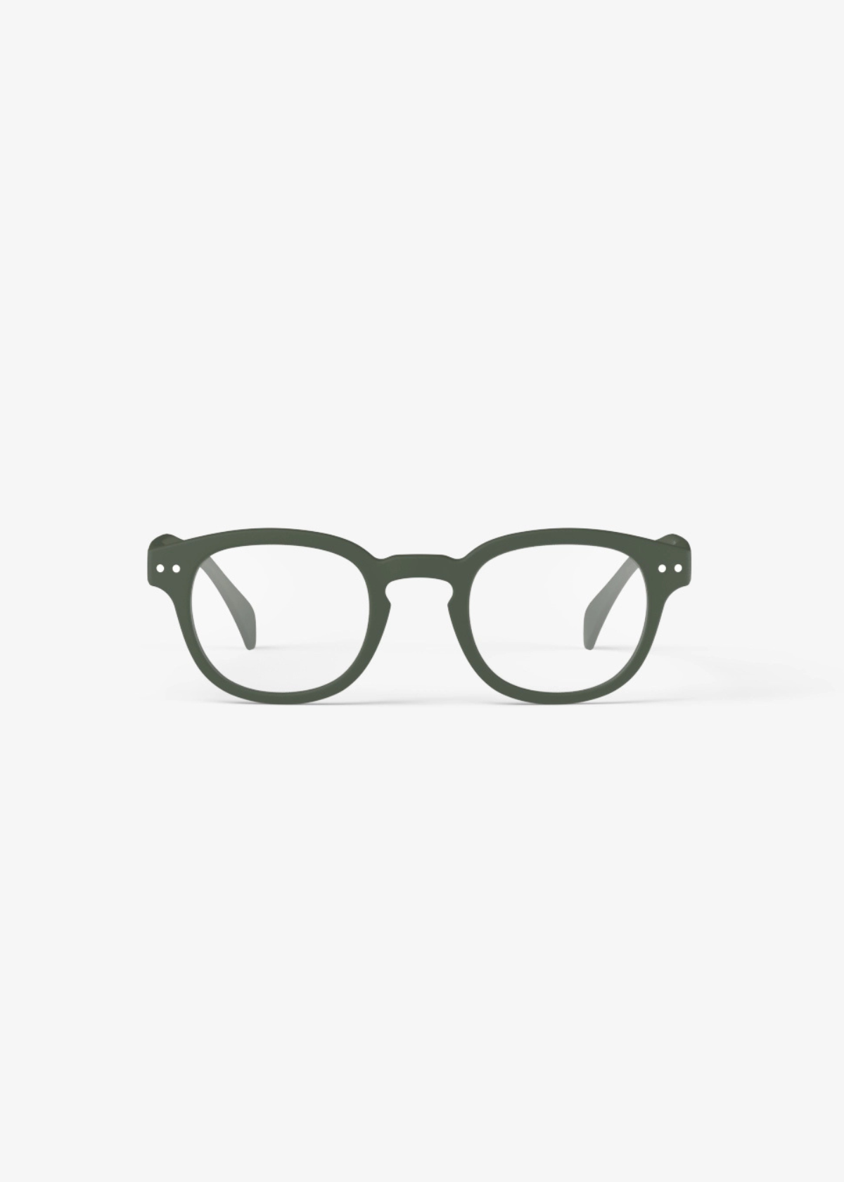 IZIPIZI Retro Square Reading Glasses #C - Khaki Green