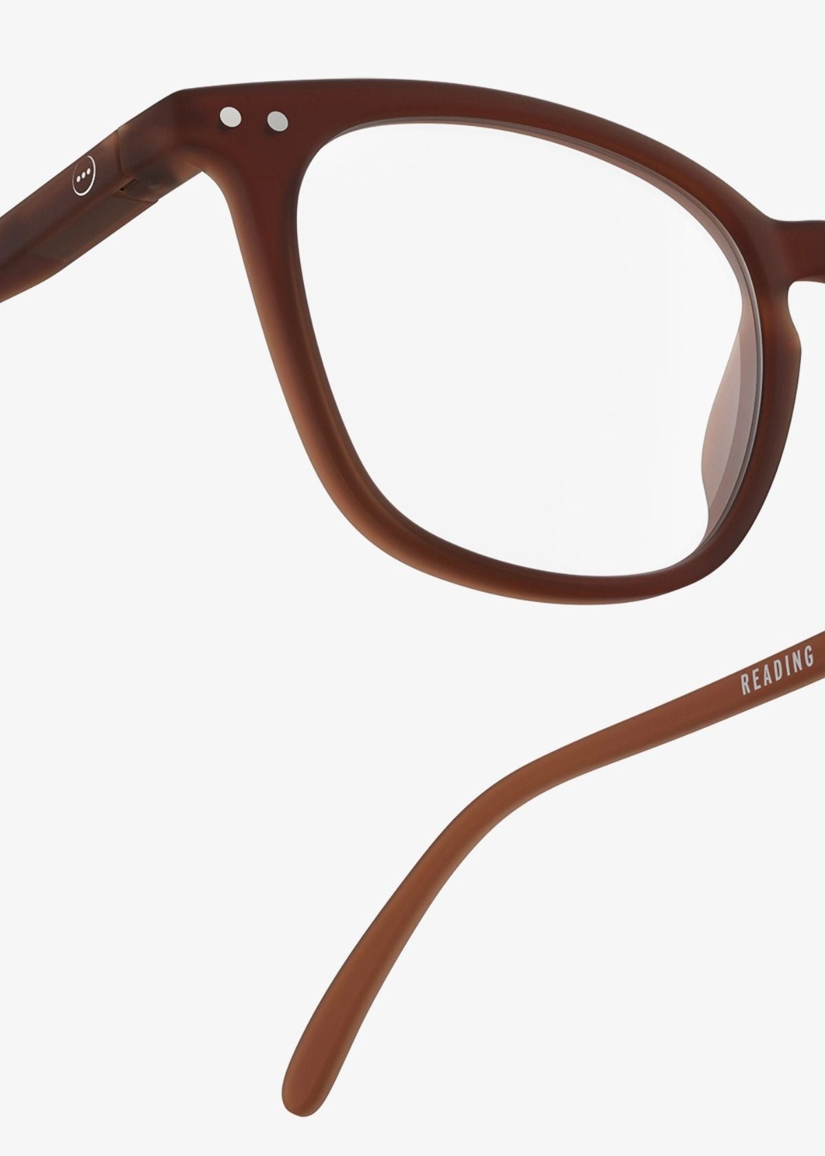 IZIPIZI Trapezium Shaped Reading Glasses #E in Mahogany