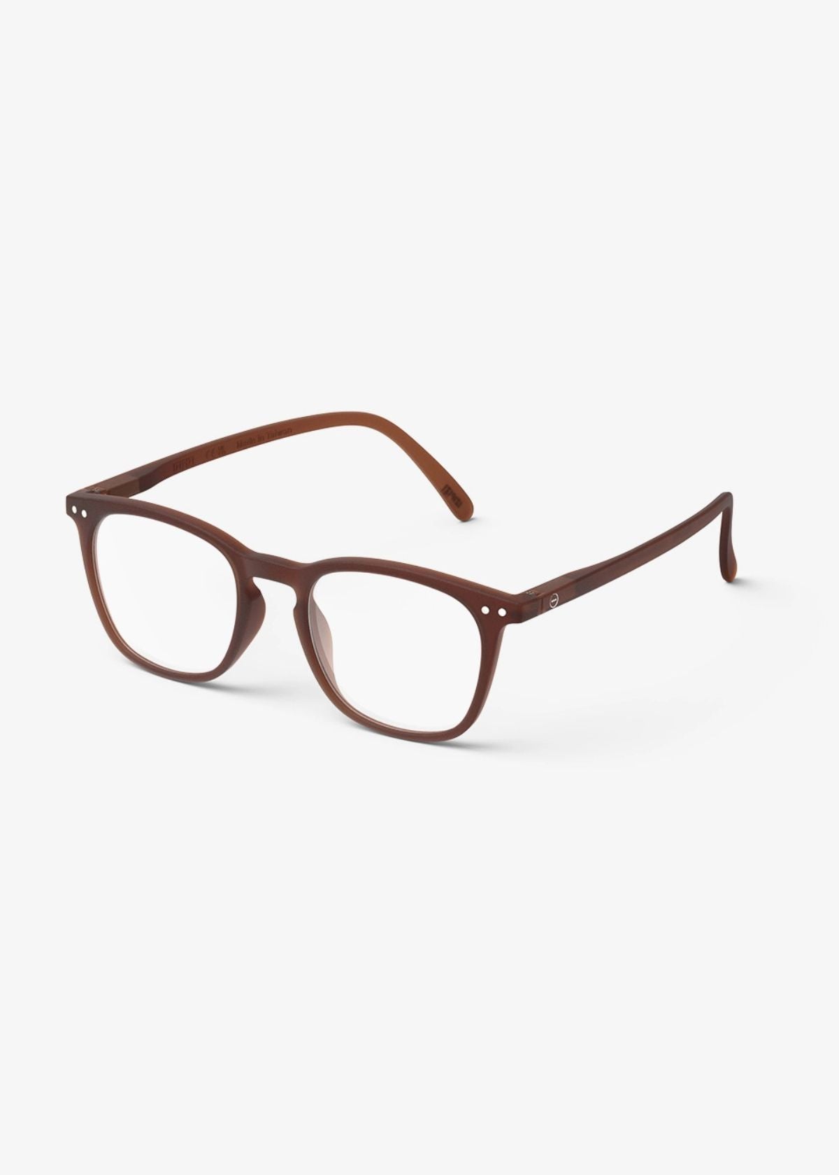 IZIPIZI Trapezium Shaped Reading Glasses #E in Mahogany